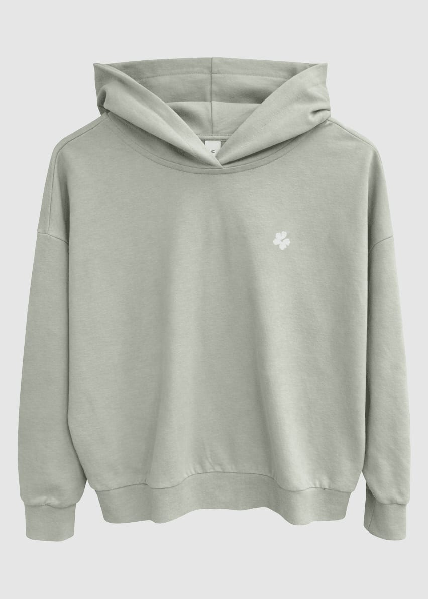 Back Print Hoodie Eucalyptus/hibiscus