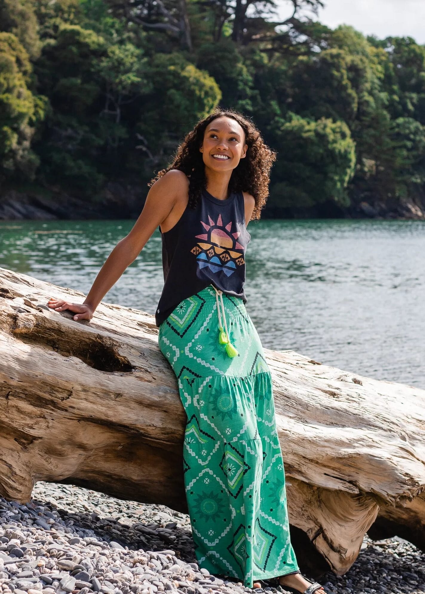 Sunray Recycled Cotton Vest Black