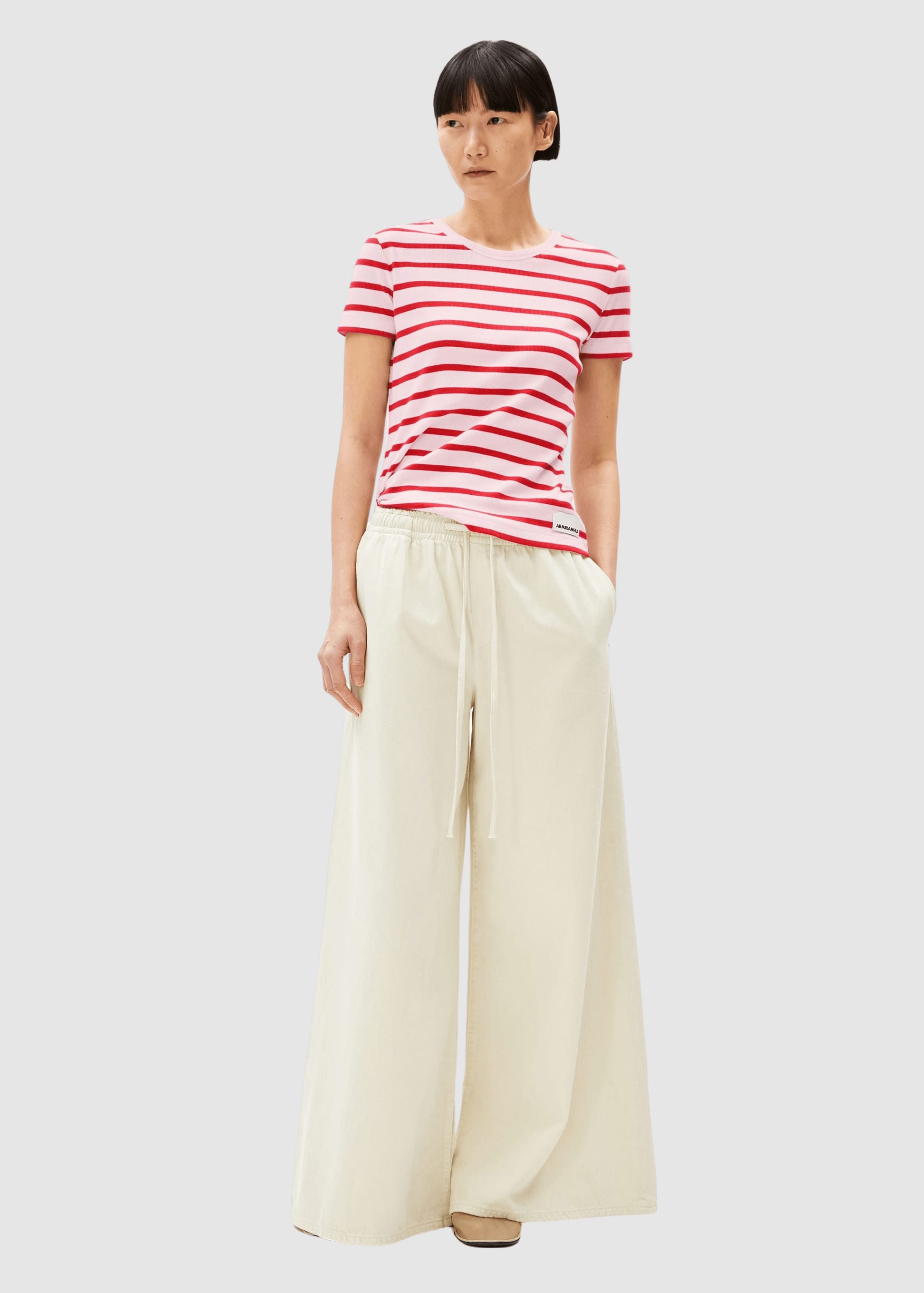 Kardaa Stripe T-Shirt Pink Mist-Mars Red