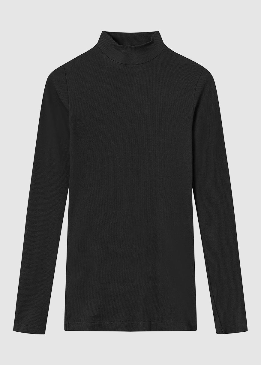 Rib High Neck Long Sleeve Rib High Neck Long Sleeve