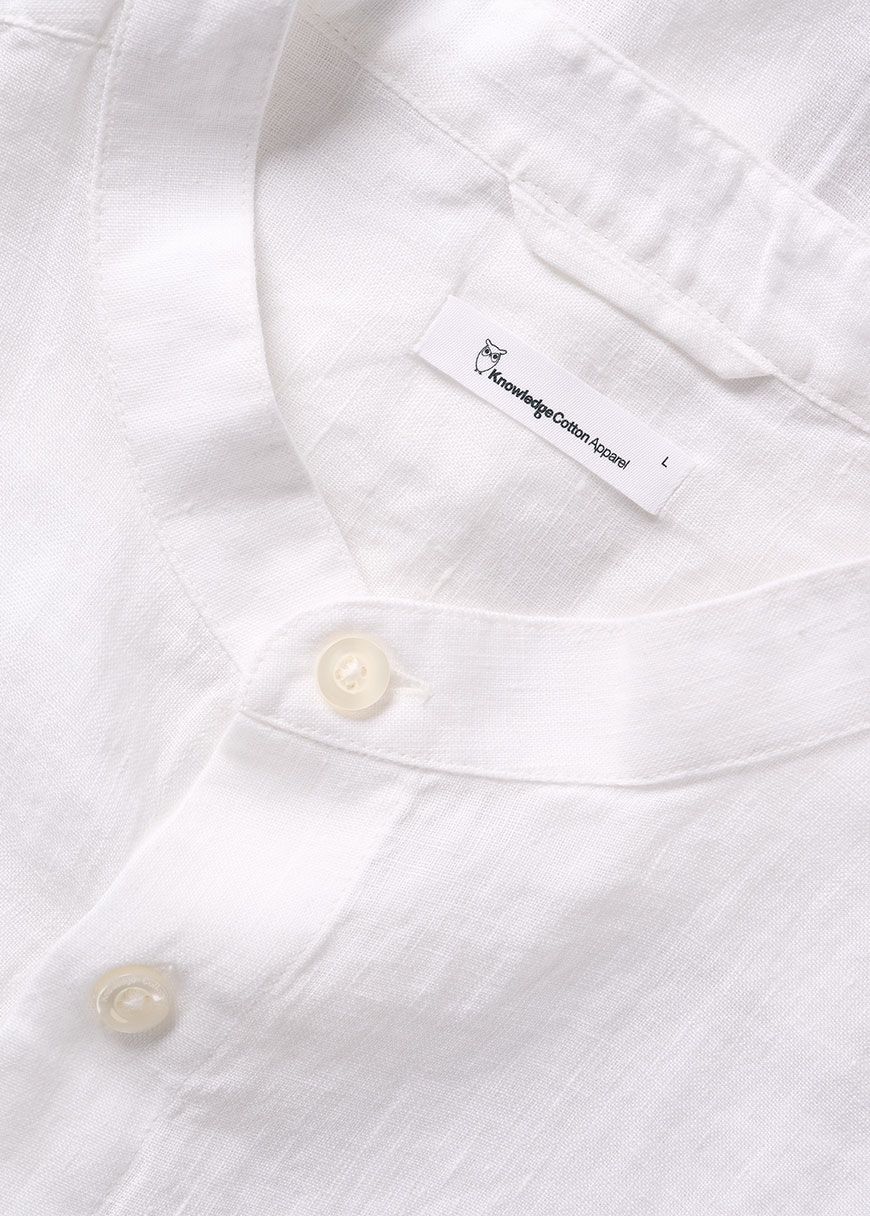 Custom Fit Linen Stand Collar Shirt Custom Fit Linen Stand Collar Shirt