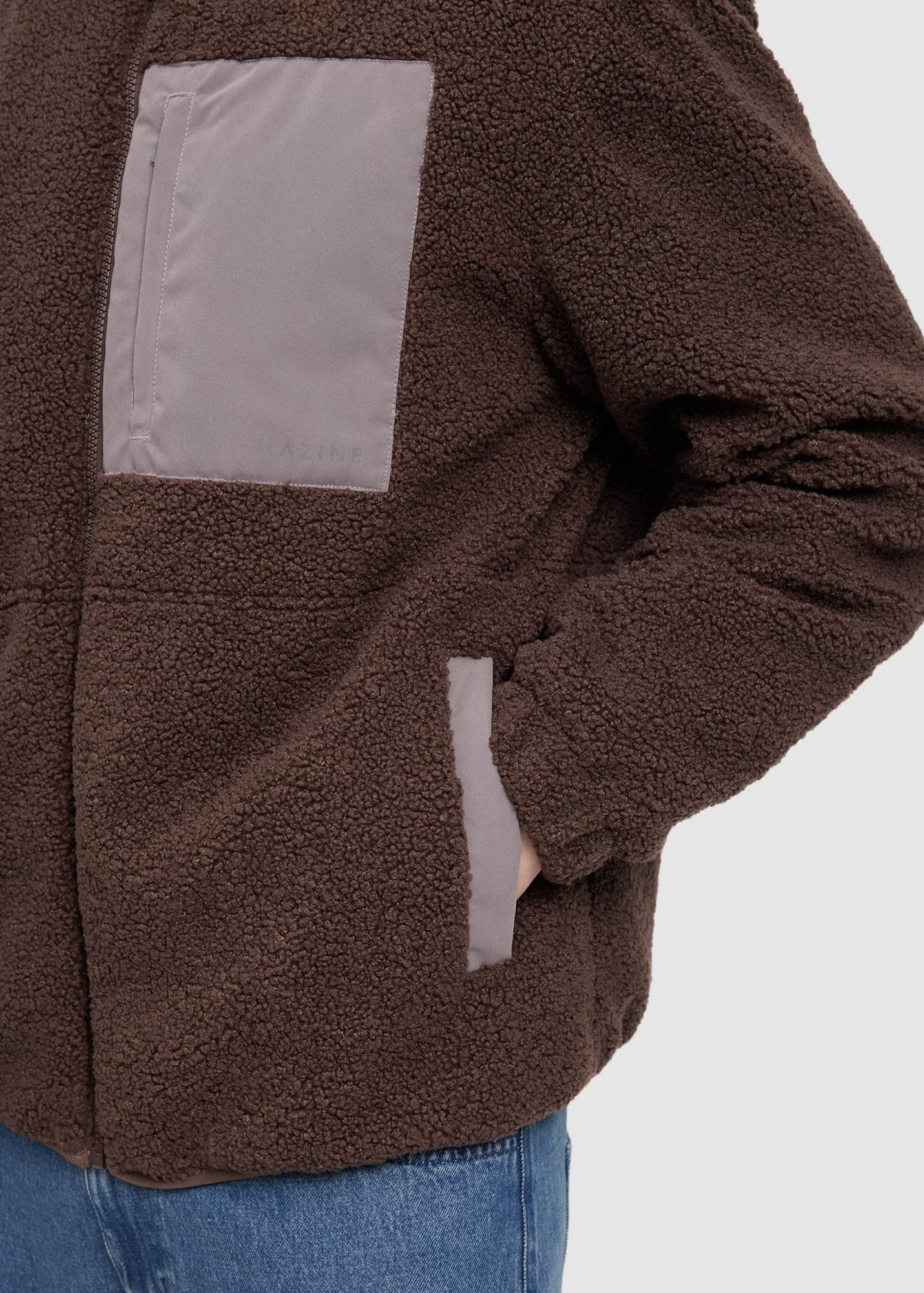 Padded Teddy-Fleece Jacket Chocolate Warm Mud