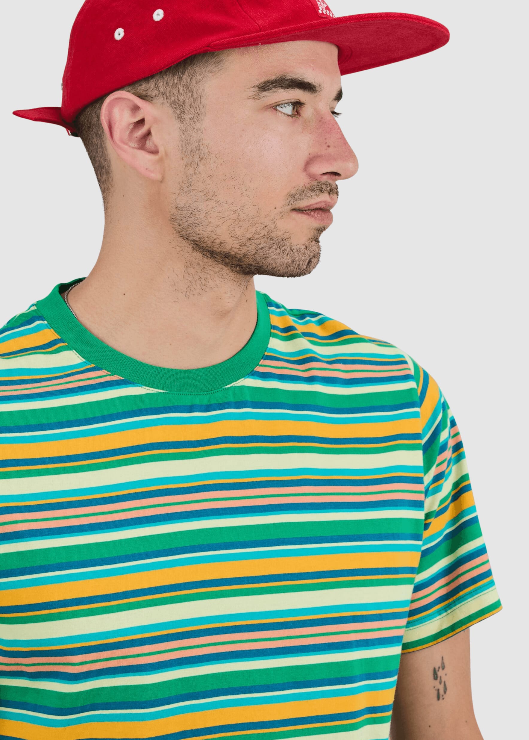 Stripes Regular T-Shirt Green