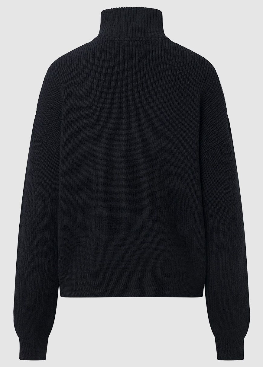 Merino Half Zip High Neck