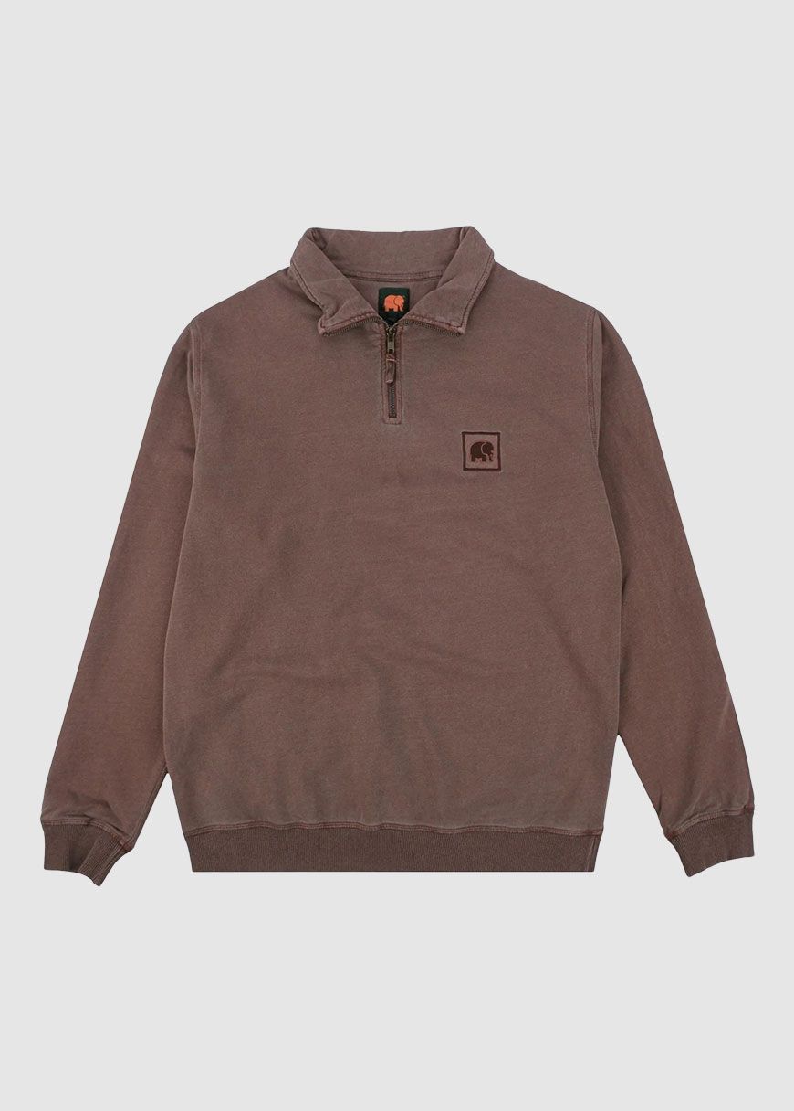 Men's Sauce Pigment Quarter Zip Sweater