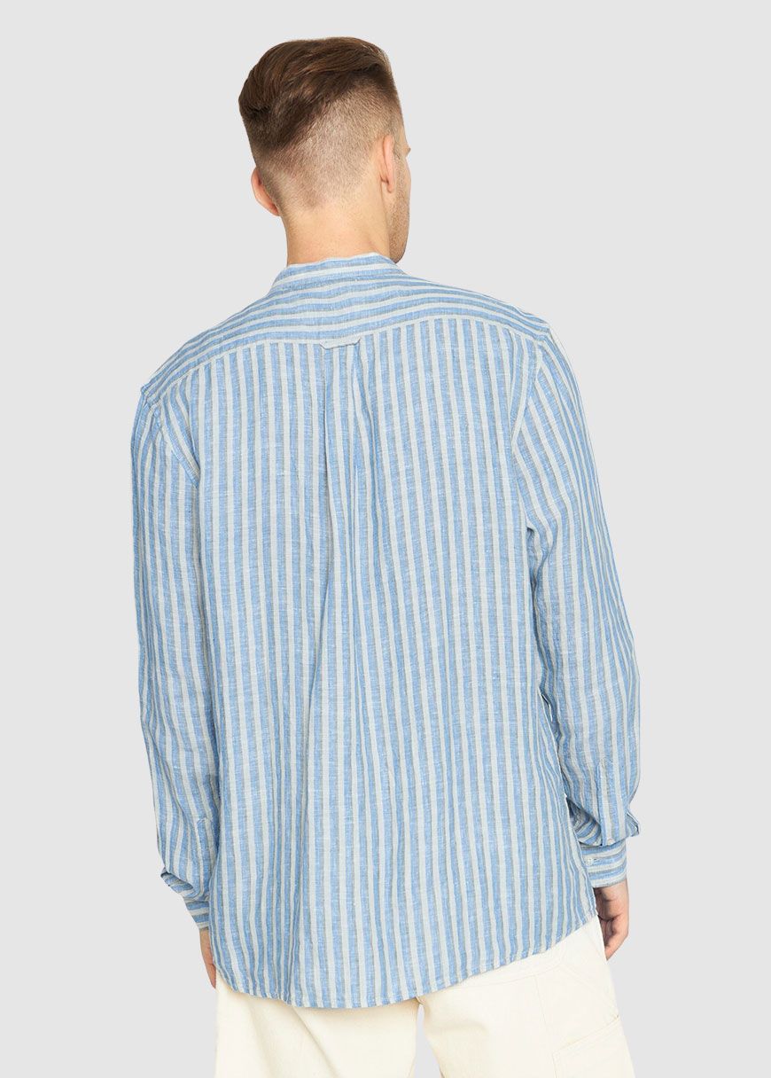 Long Sleeve Striped Linen Custom Fit Shirt