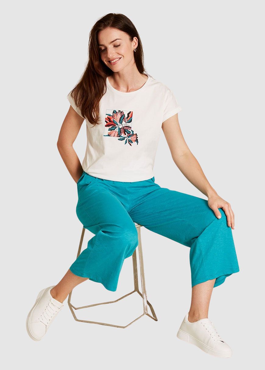 T-Shirt mit floralem Print