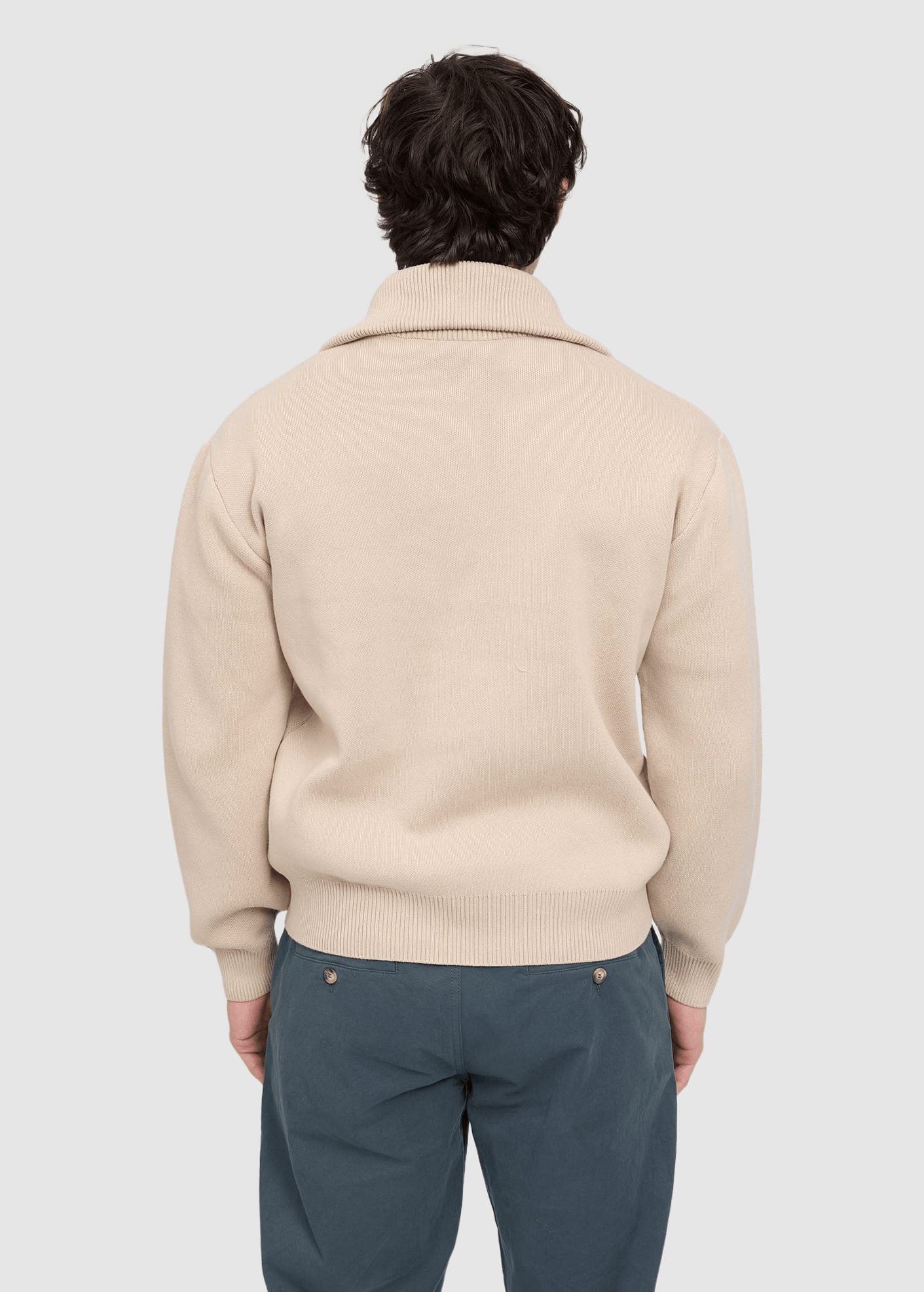 mazine-jacquard-knit-troyer-light-beige-2.jpeg Jacquard Knit Troyer Light Beige