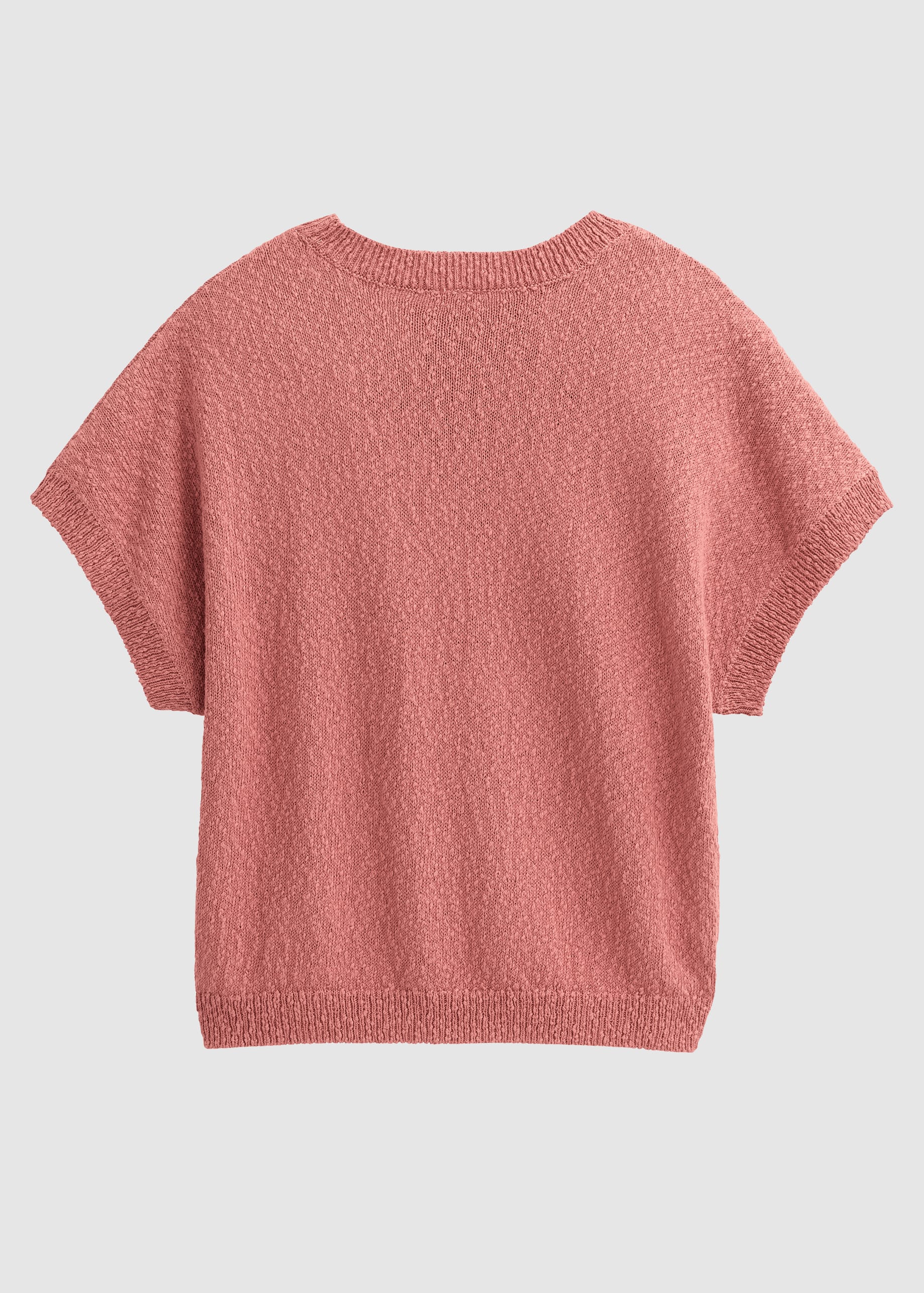 Strick-Pullover Kurzarm Blass Rot Strick-Pullover Kurzarm Blass Rot
