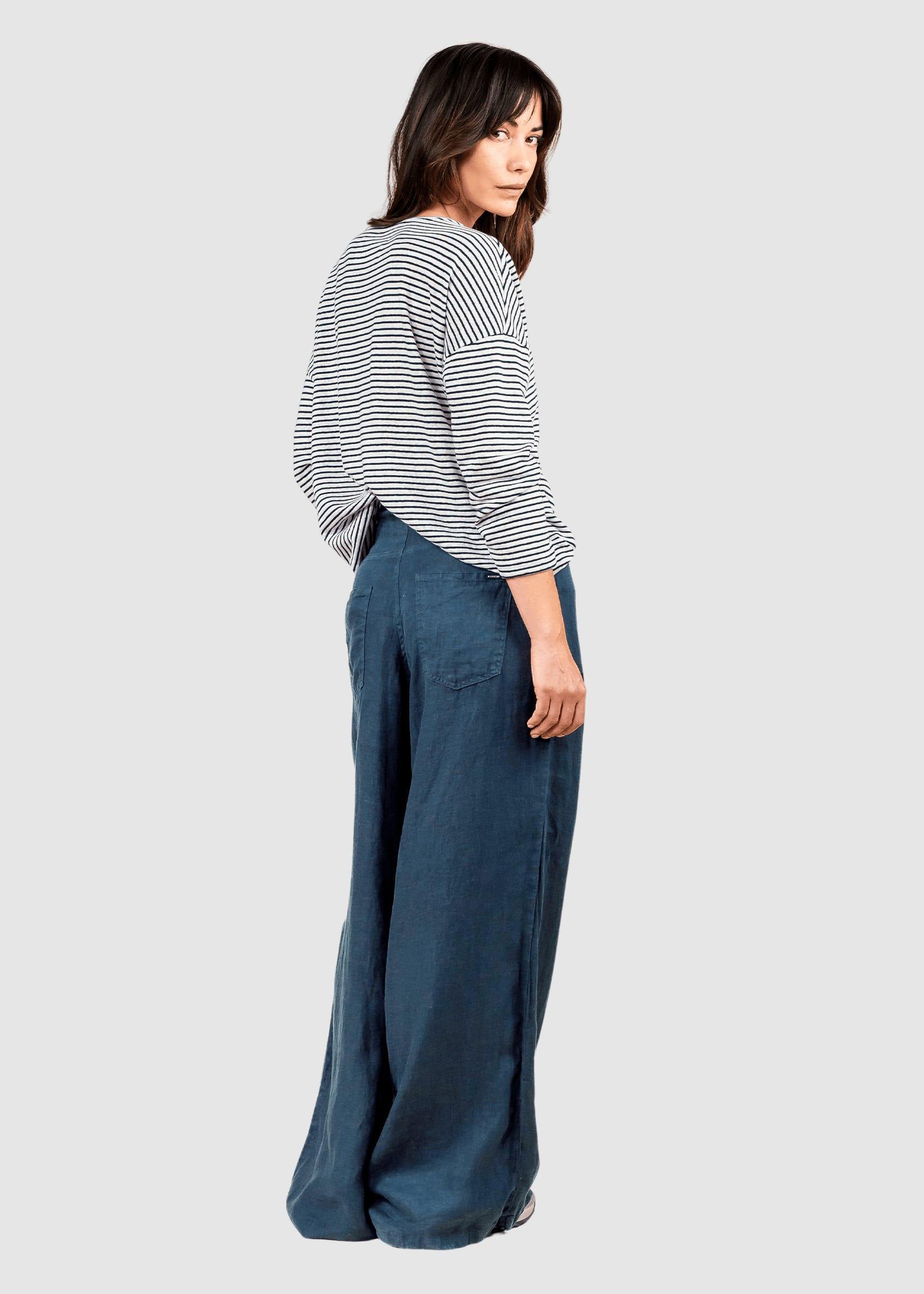 Loren Linen Pant Vintage Grey