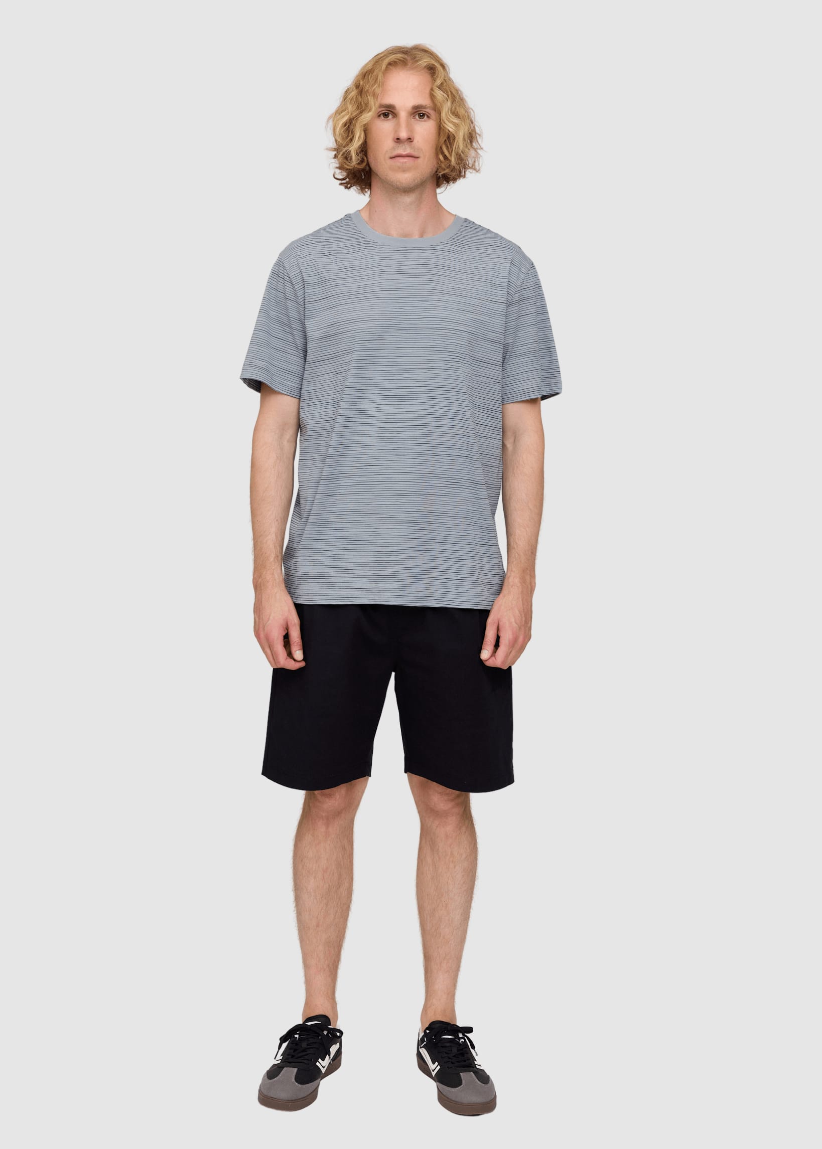 Wobbly Striped T-Shirt Ice Blue/blue Night