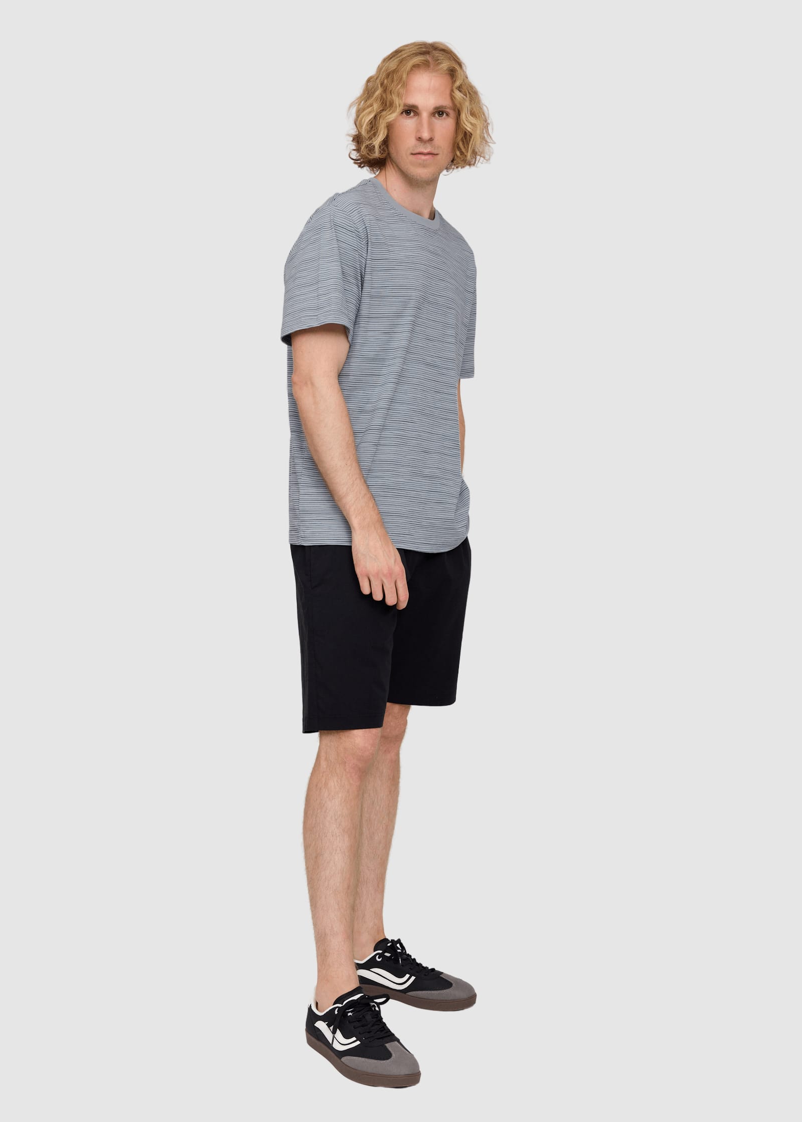 Wobbly Striped T-Shirt Ice Blue/blue Night