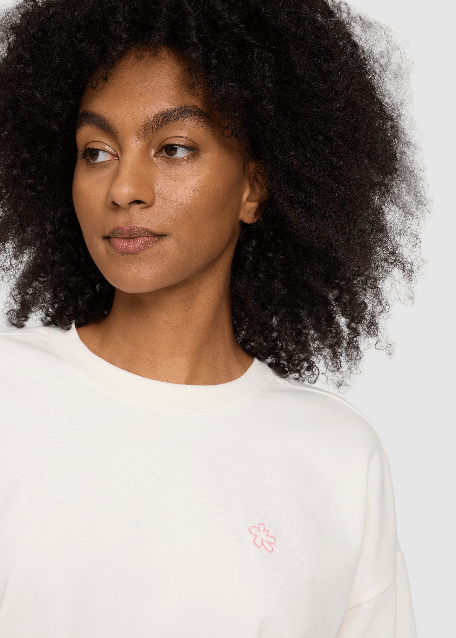 Back Print Sweatshirt Offwhite/flowers Back Print Sweatshirt Offwhite/flowers