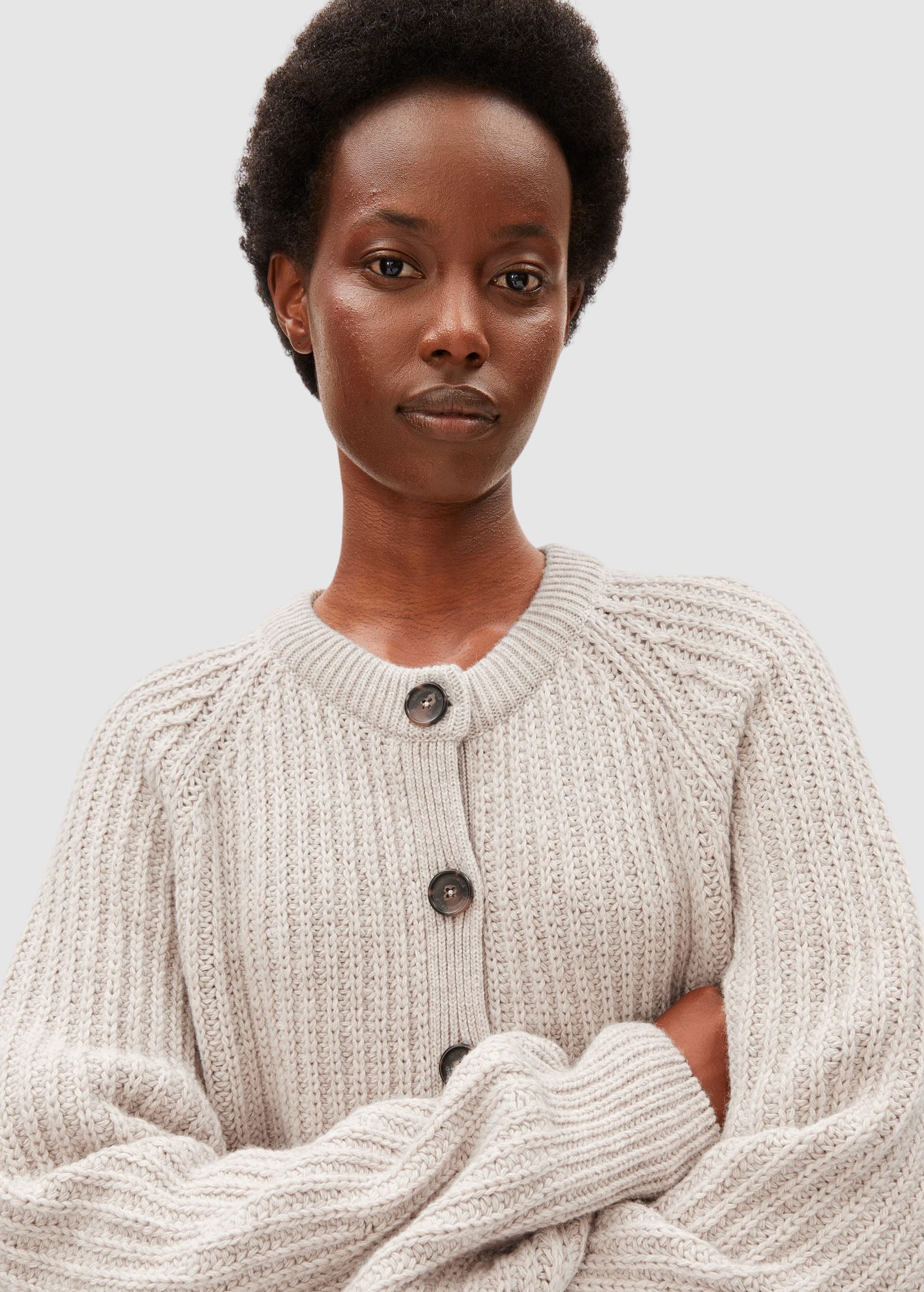 armedangels-rib-knit-cardigan-honey-melange-3.jpeg Rib Knit Cardigan Honey Melange