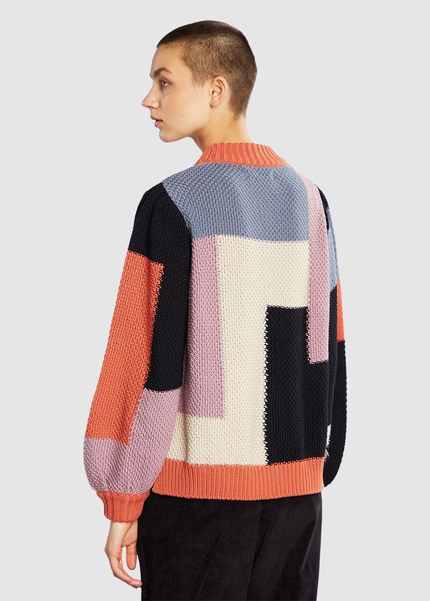 Sweater Knitted Rutbo Blocks Sweater Knitted Rutbo Blocks