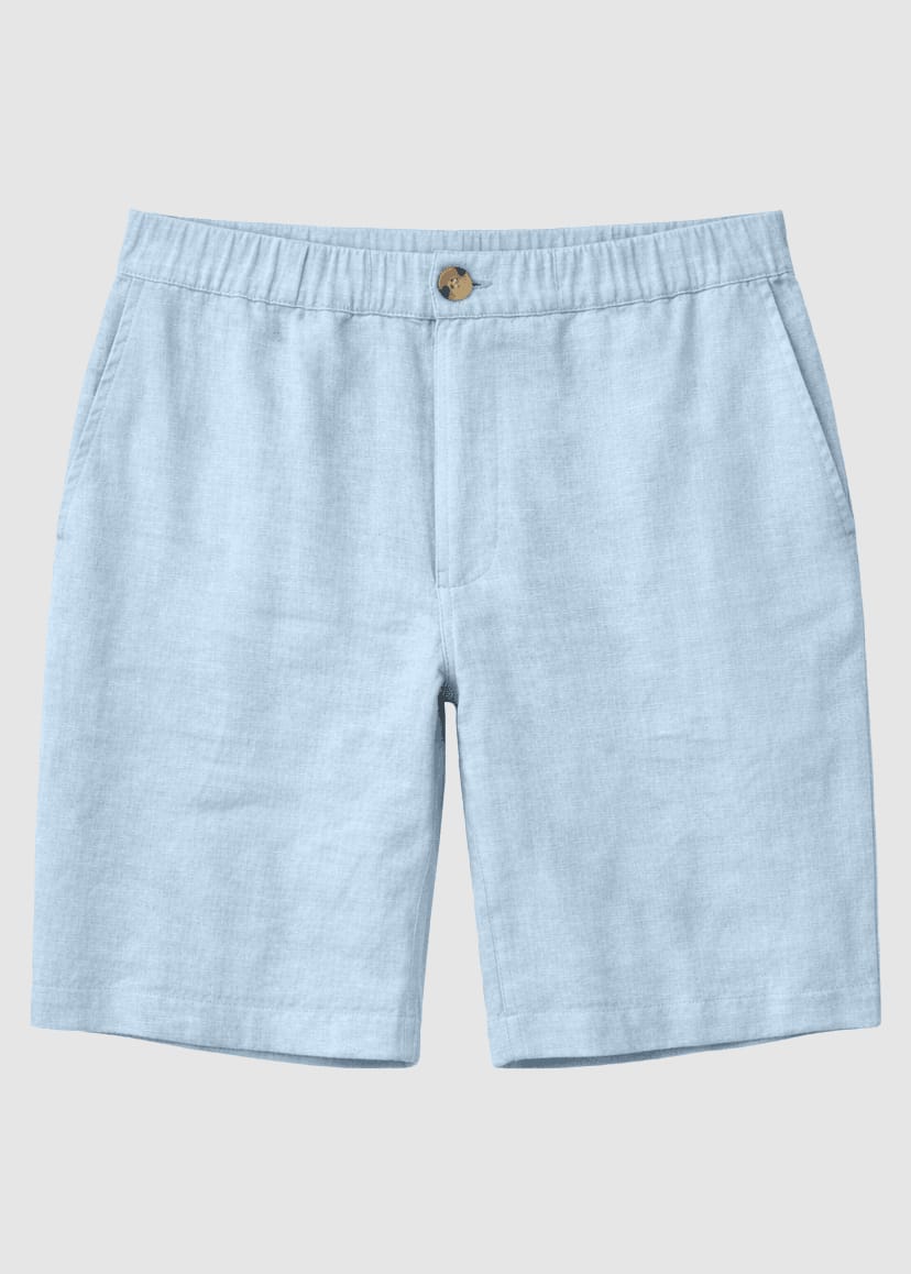 Regular Linen Shorts Pastel Blue Regular Linen Shorts Pastel Blue