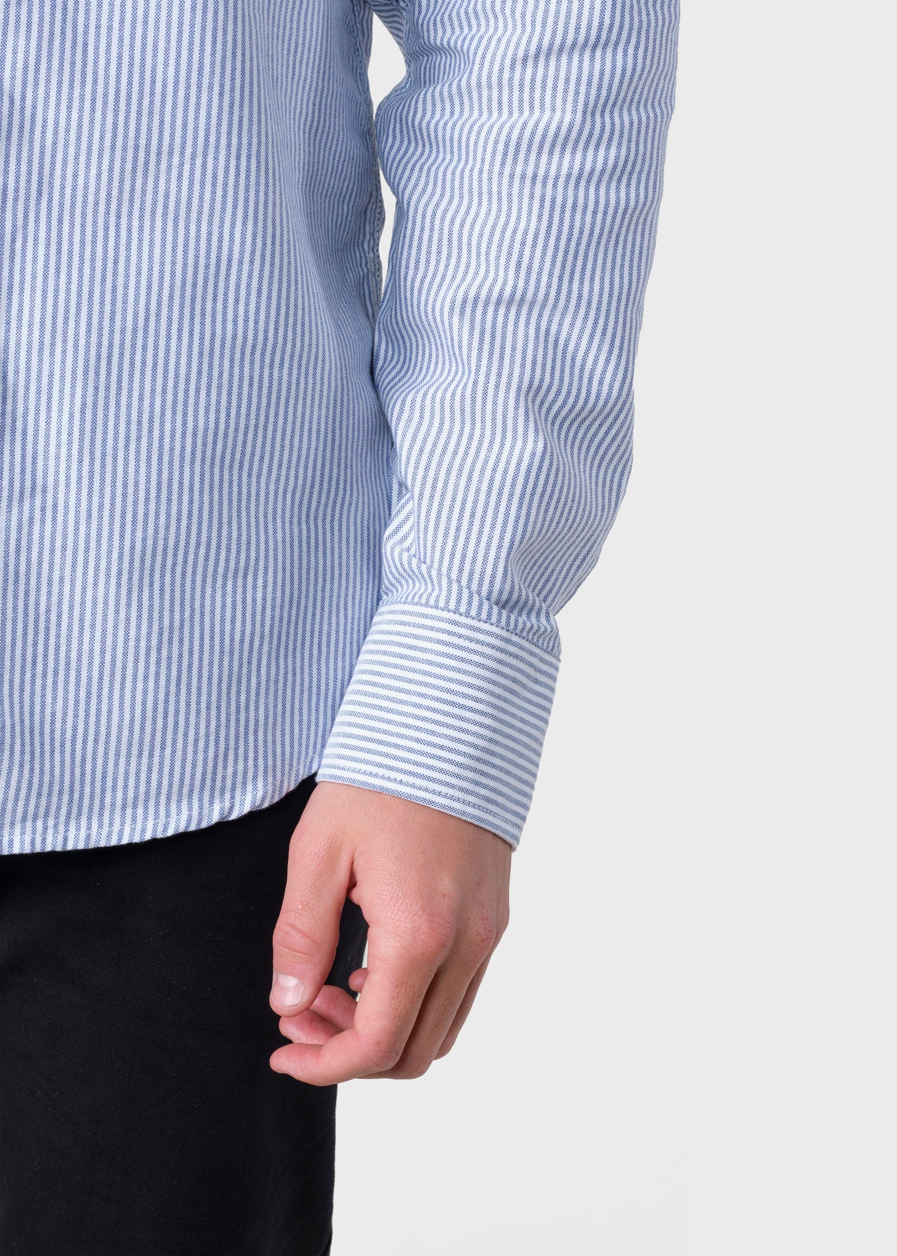 Simon Striped Shirt White Navy