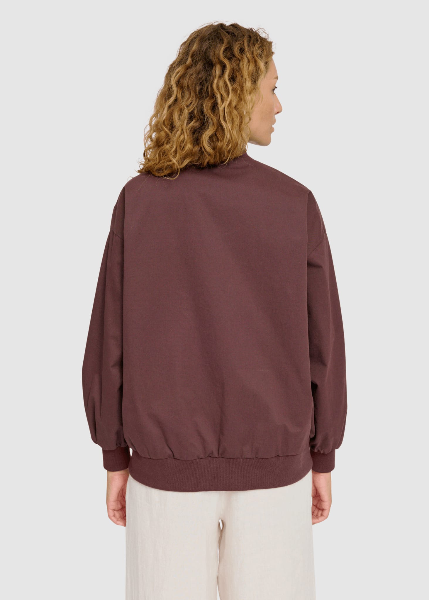 Loose Fit Cotton Bomber Dark Chocolate