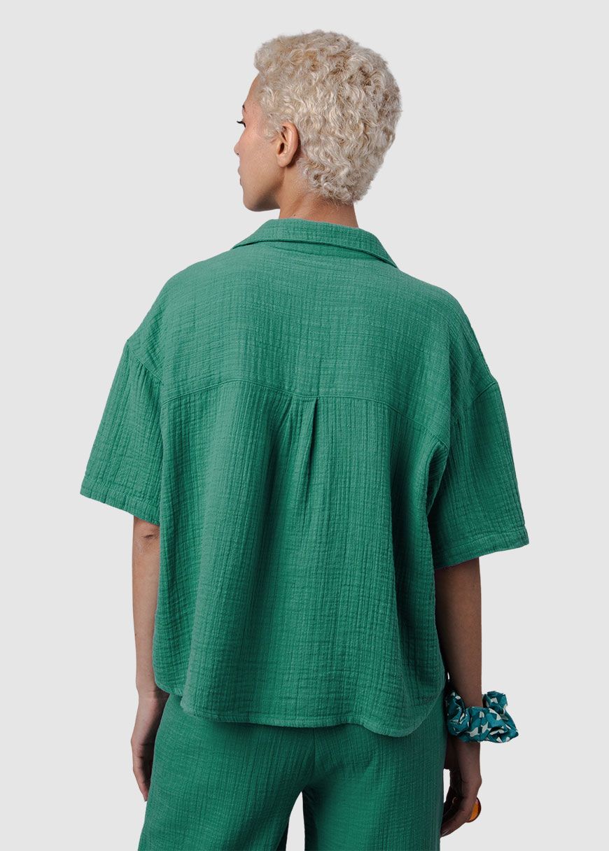 Bubble Oversized Cropped Blouse Bubble Oversized Cropped Blouse