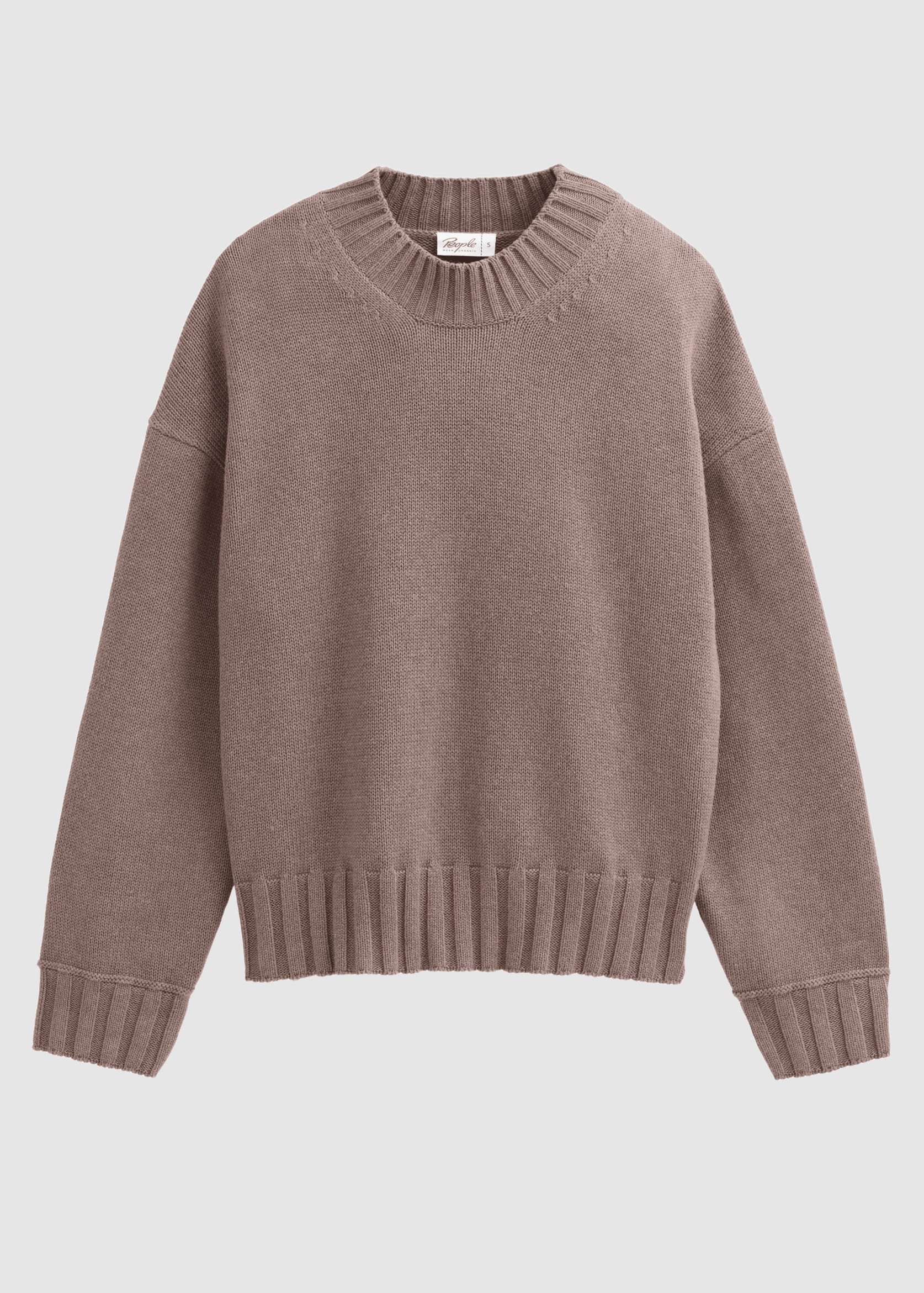Strick-Pullover Braun Mélange