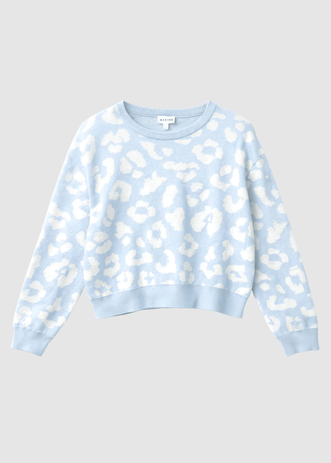 Leo Jacquard Knit Jumper Dream Blue Offwhite Leo Jacquard Knit Jumper Dream Blue Offwhite