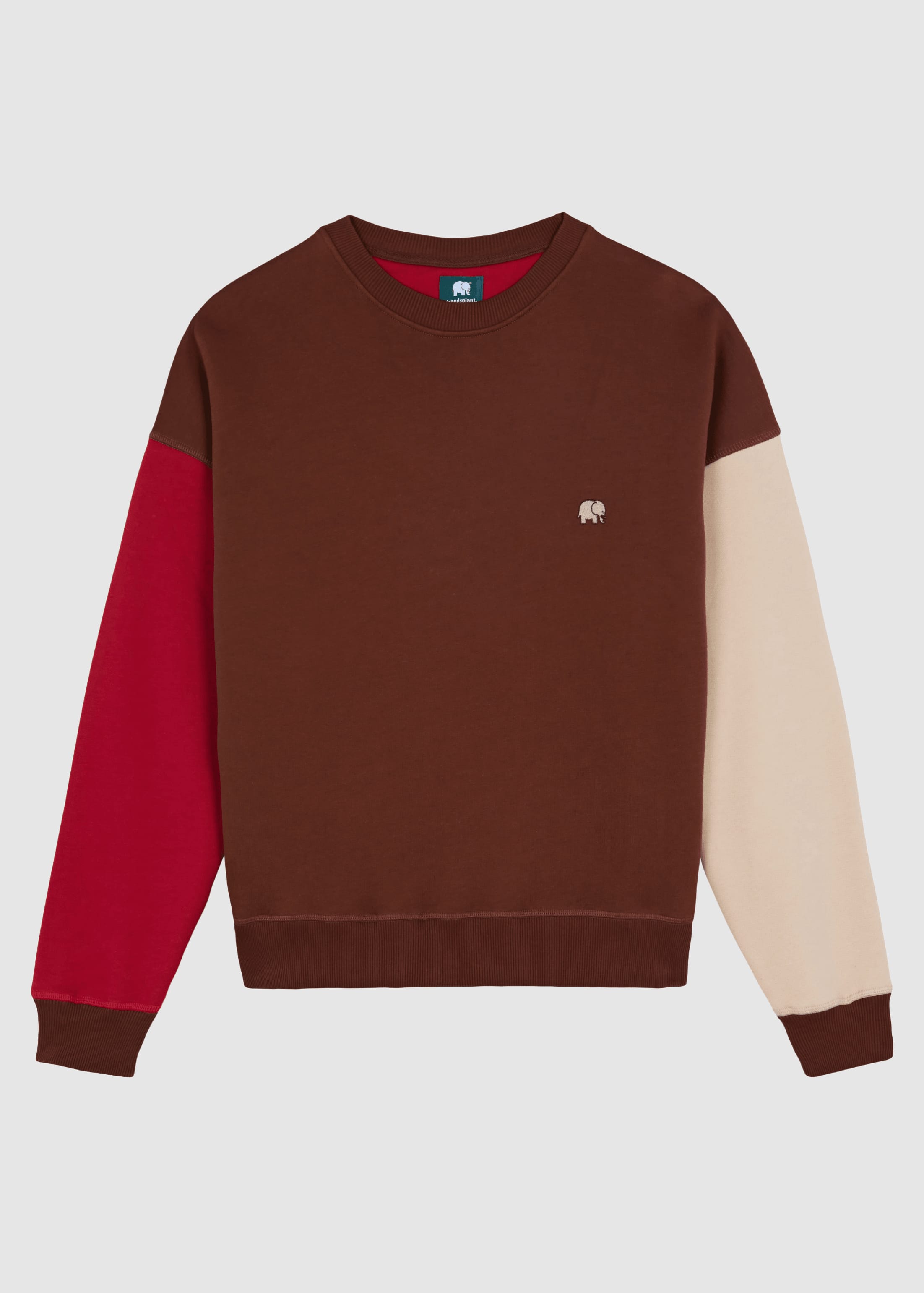 trendsplant-women-s-color-block-sweatshirt-cherry-mahogany-brown-5.jpeg Women's Color Block Sweatshirt Cherry Mahogany Brown