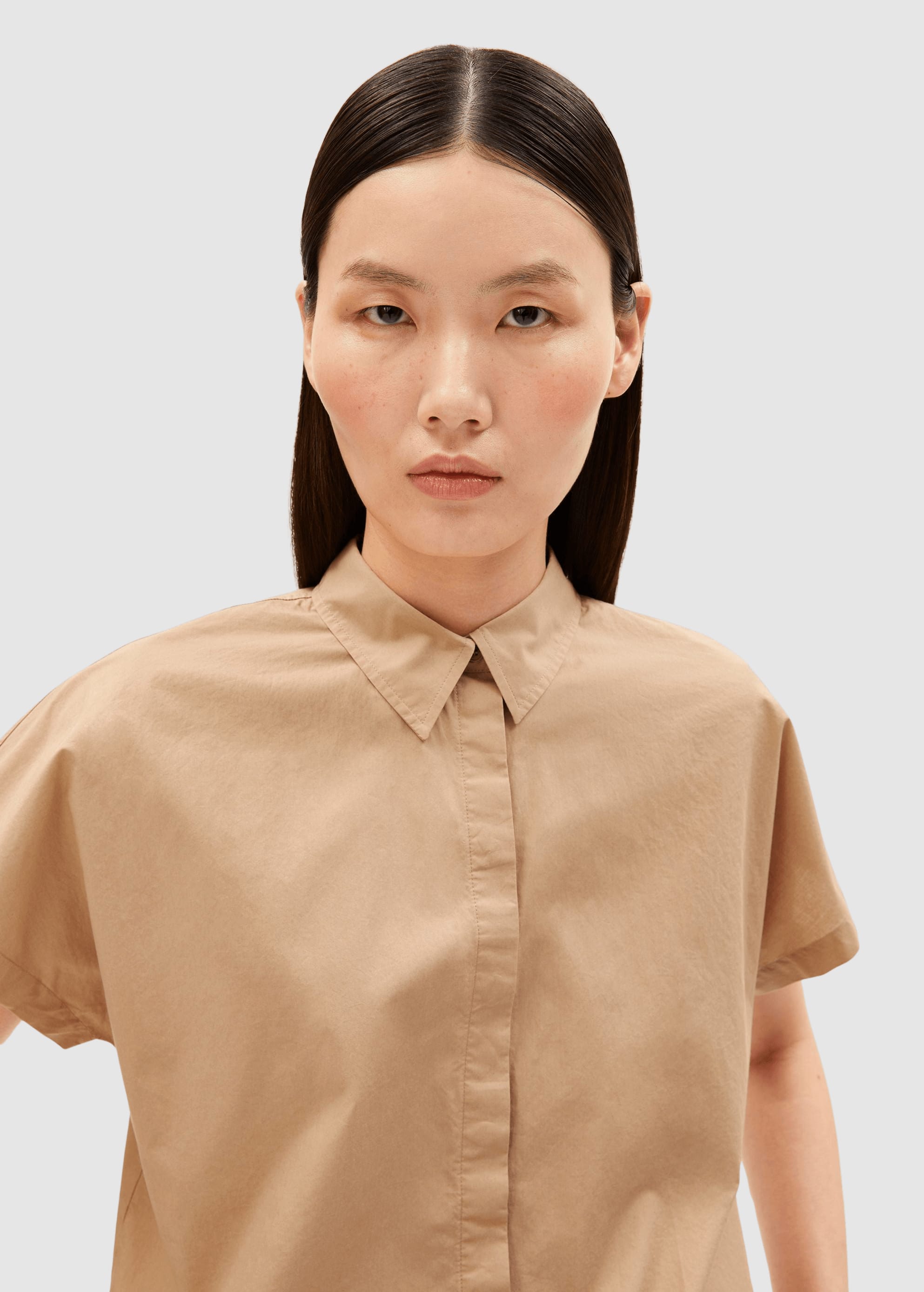 Poplin Larisaana Blouse True Camel