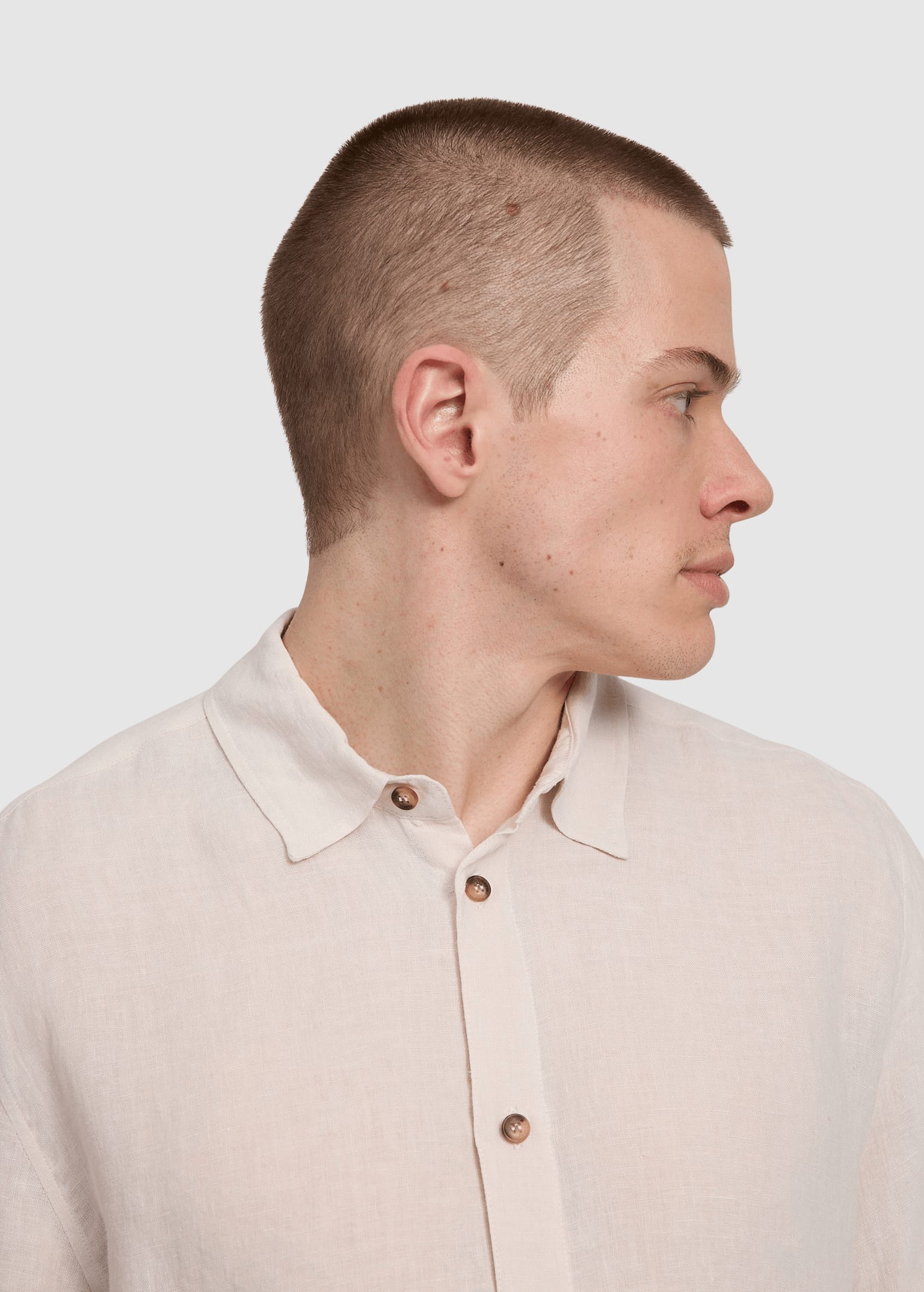 Shortsleeve Linen Shirt Moon