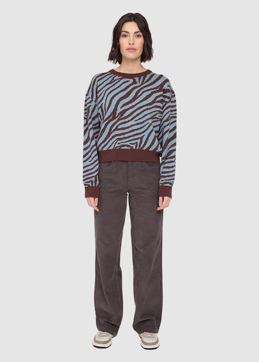 Zebra Jacquard Knit Jumper