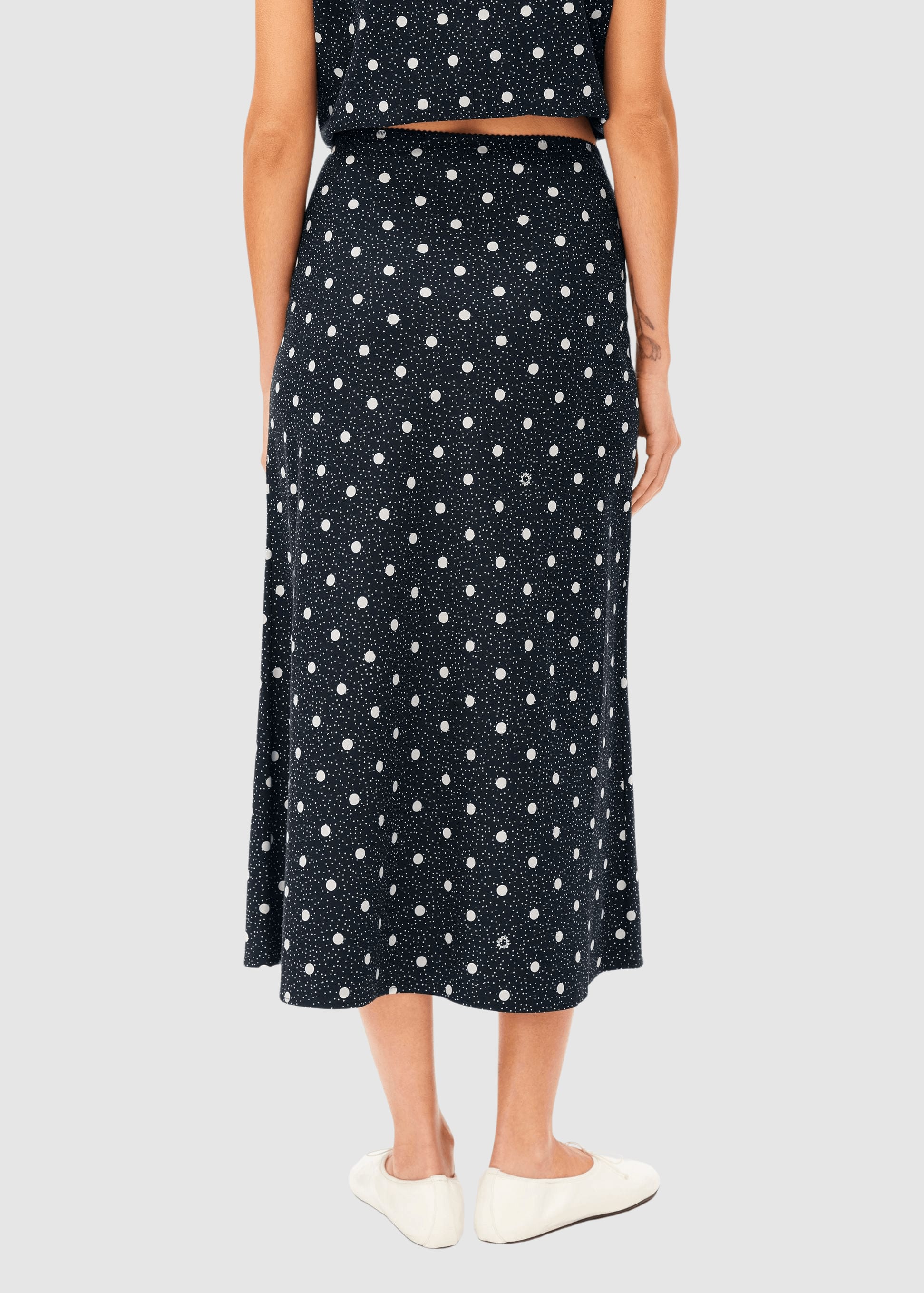 armedangels-lenovaa-dot-slip-skirt-black-white-2.jpeg Lenovaa Dot Slip-Skirt Black White