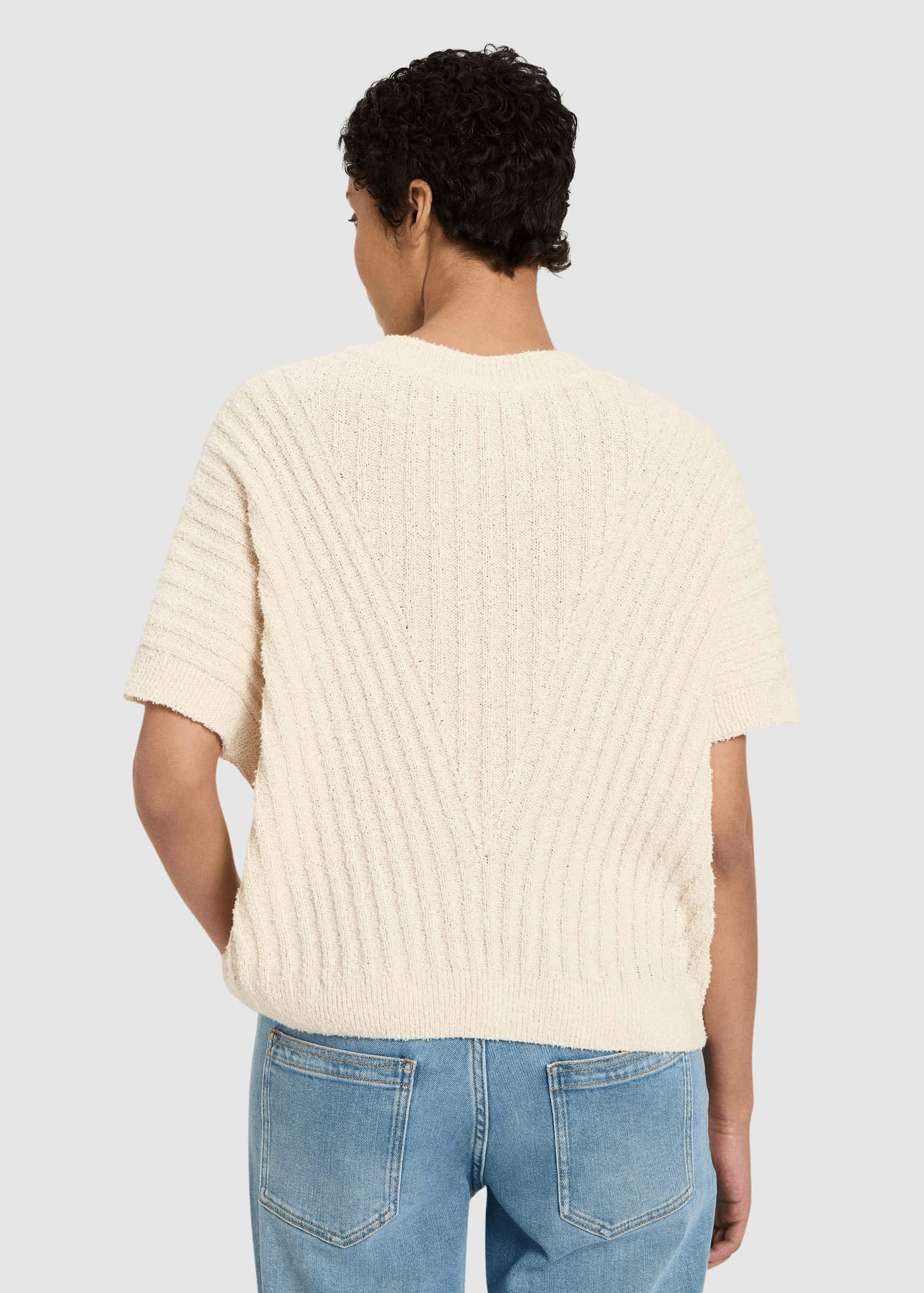 Bouclé Pullunder Creme