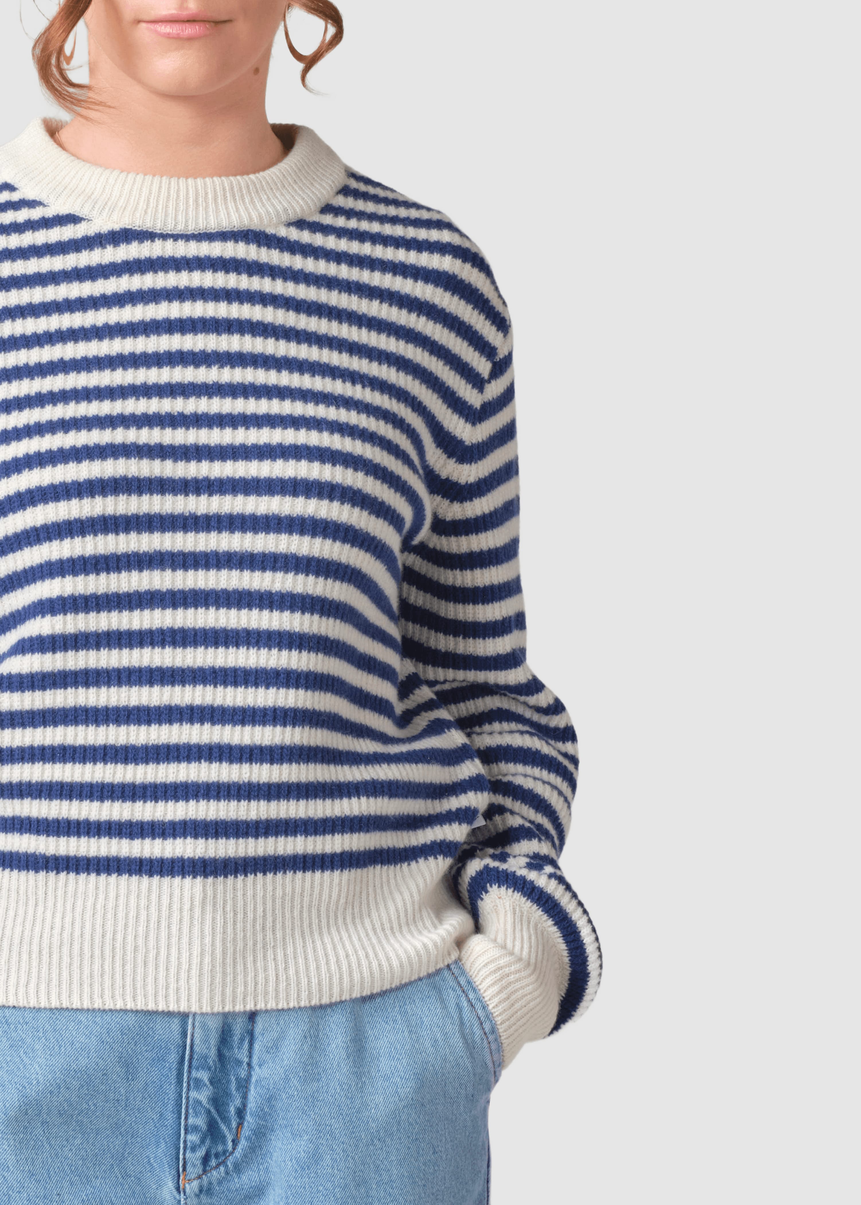 Gunilla Knit Cream/Surf Blue