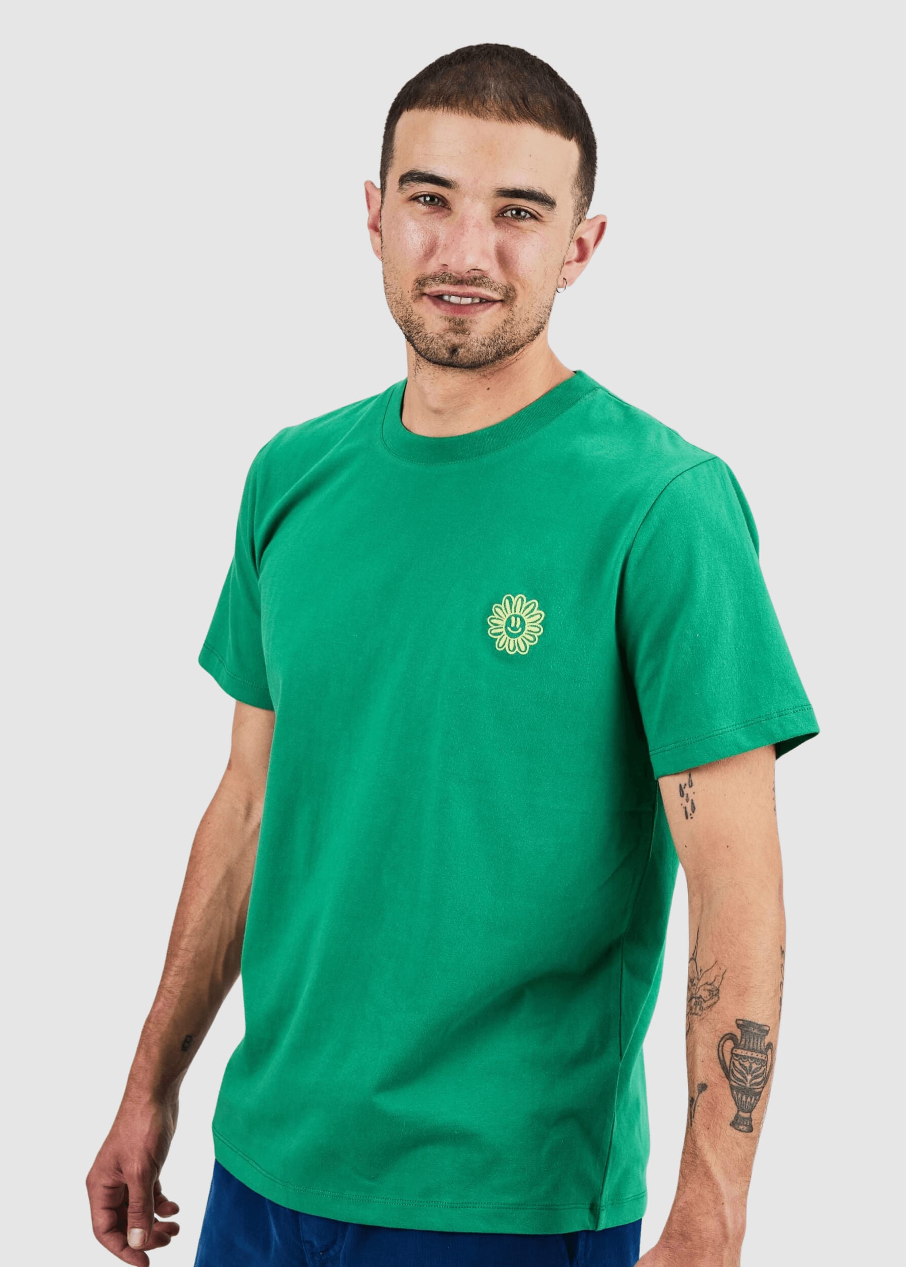 Asis Percales Daisy T-Shirt Green