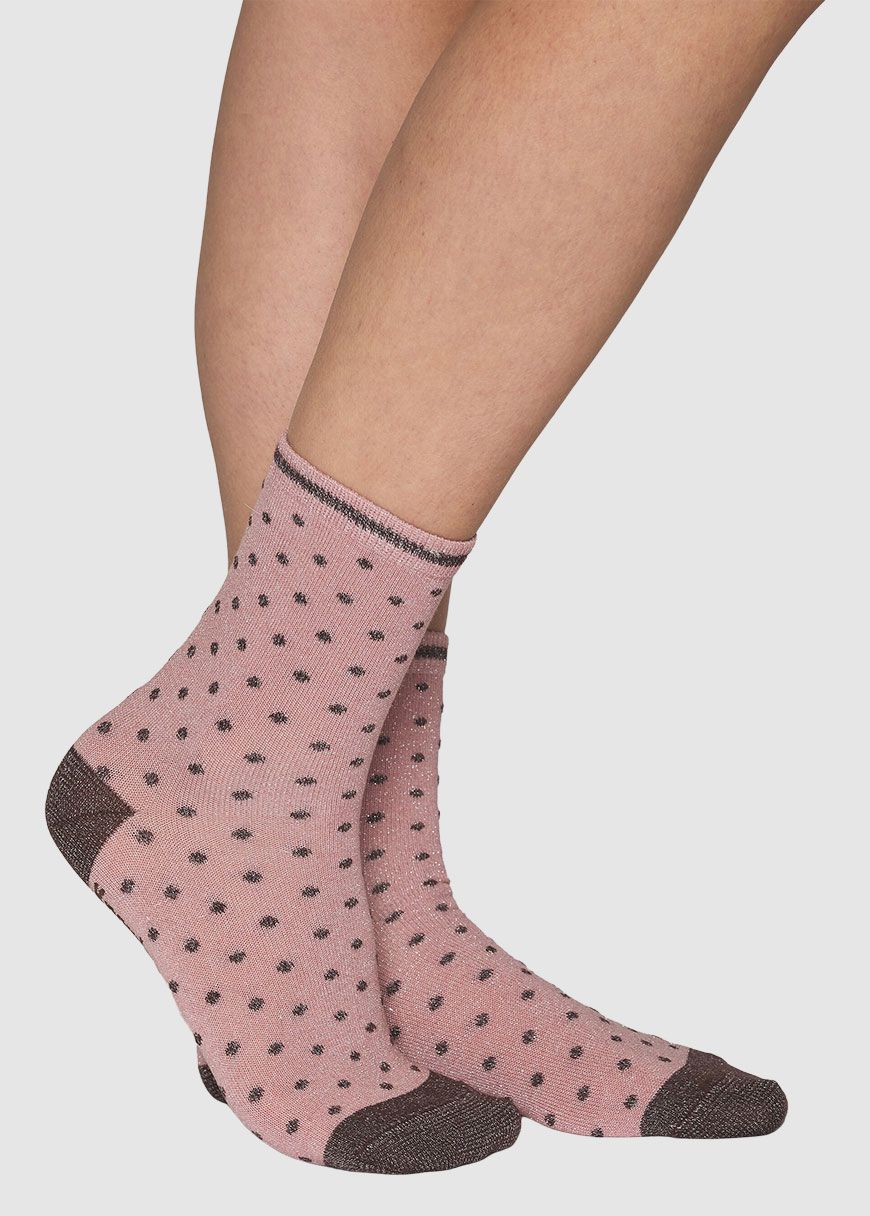 2 Pack Pack Lurex Glitter Dot Socks