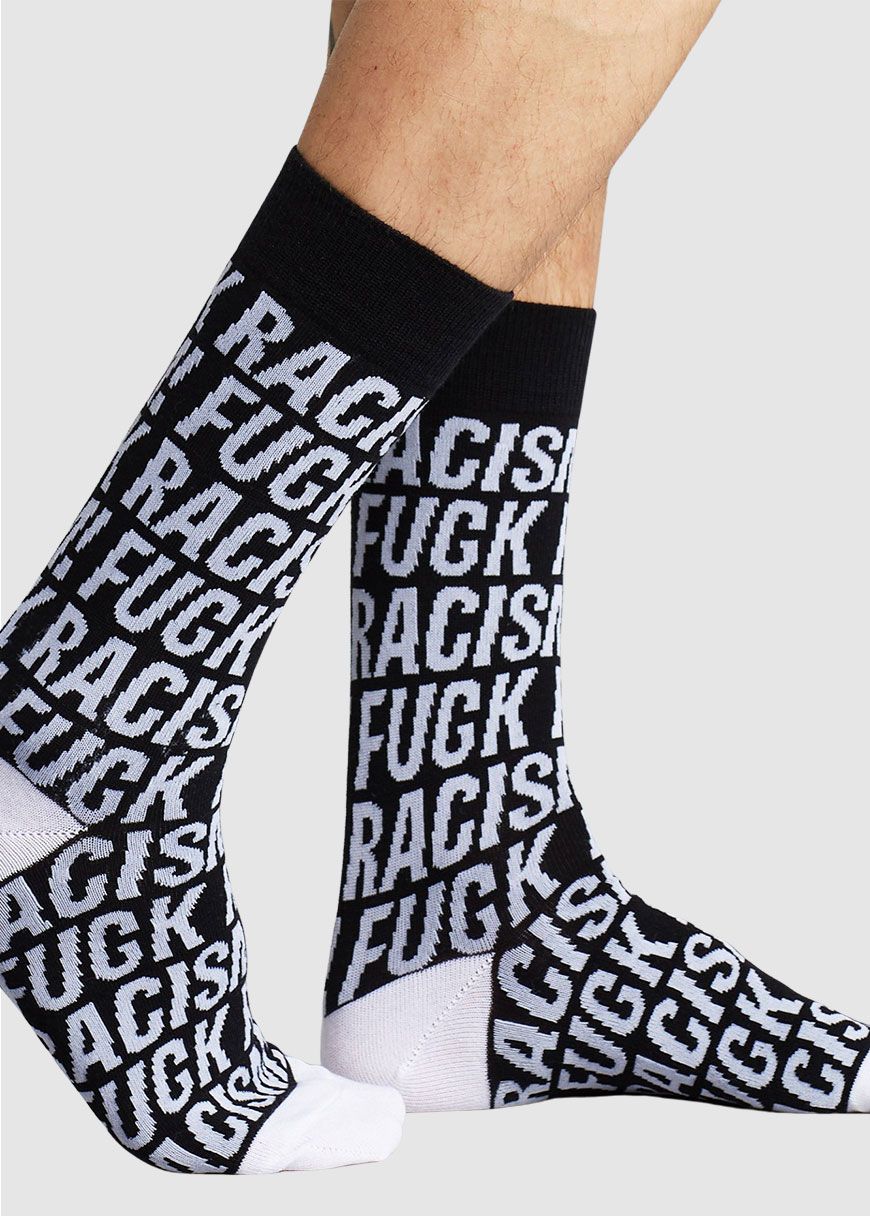 Socks Sigtuna Fuck Racism Pattern