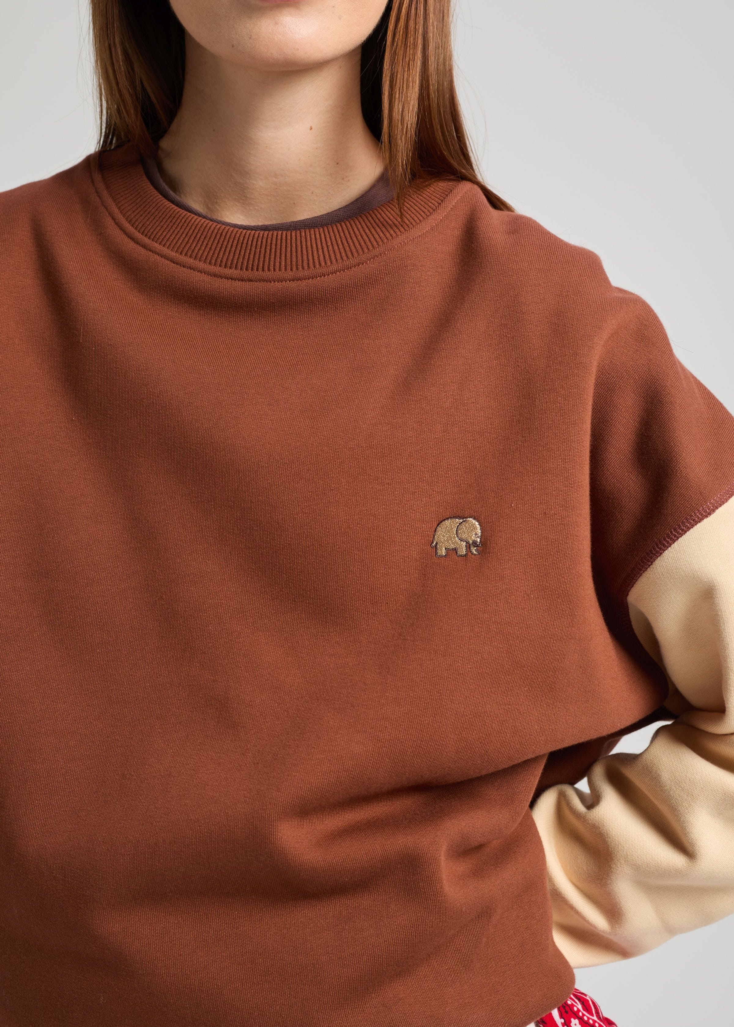 trendsplant-women-s-color-block-sweatshirt-cherry-mahogany-brown-4.jpeg Women's Color Block Sweatshirt Cherry Mahogany Brown