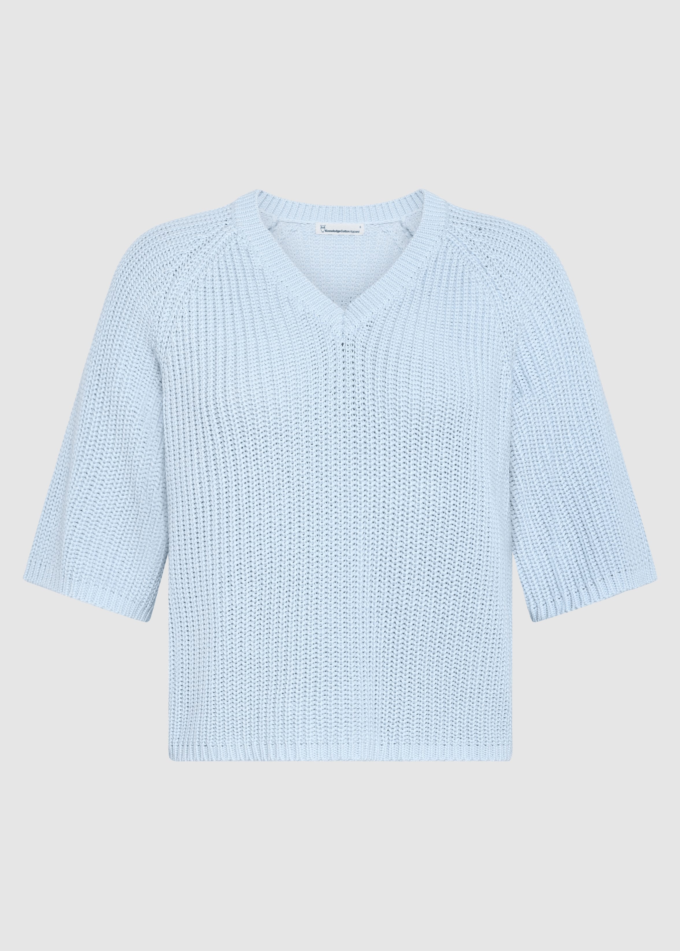 V-Neck Short Sleeve Knit Skyway