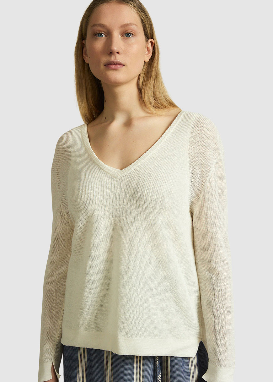 Pullover mit V-Ausschnitt Pullover mit V-Ausschnitt