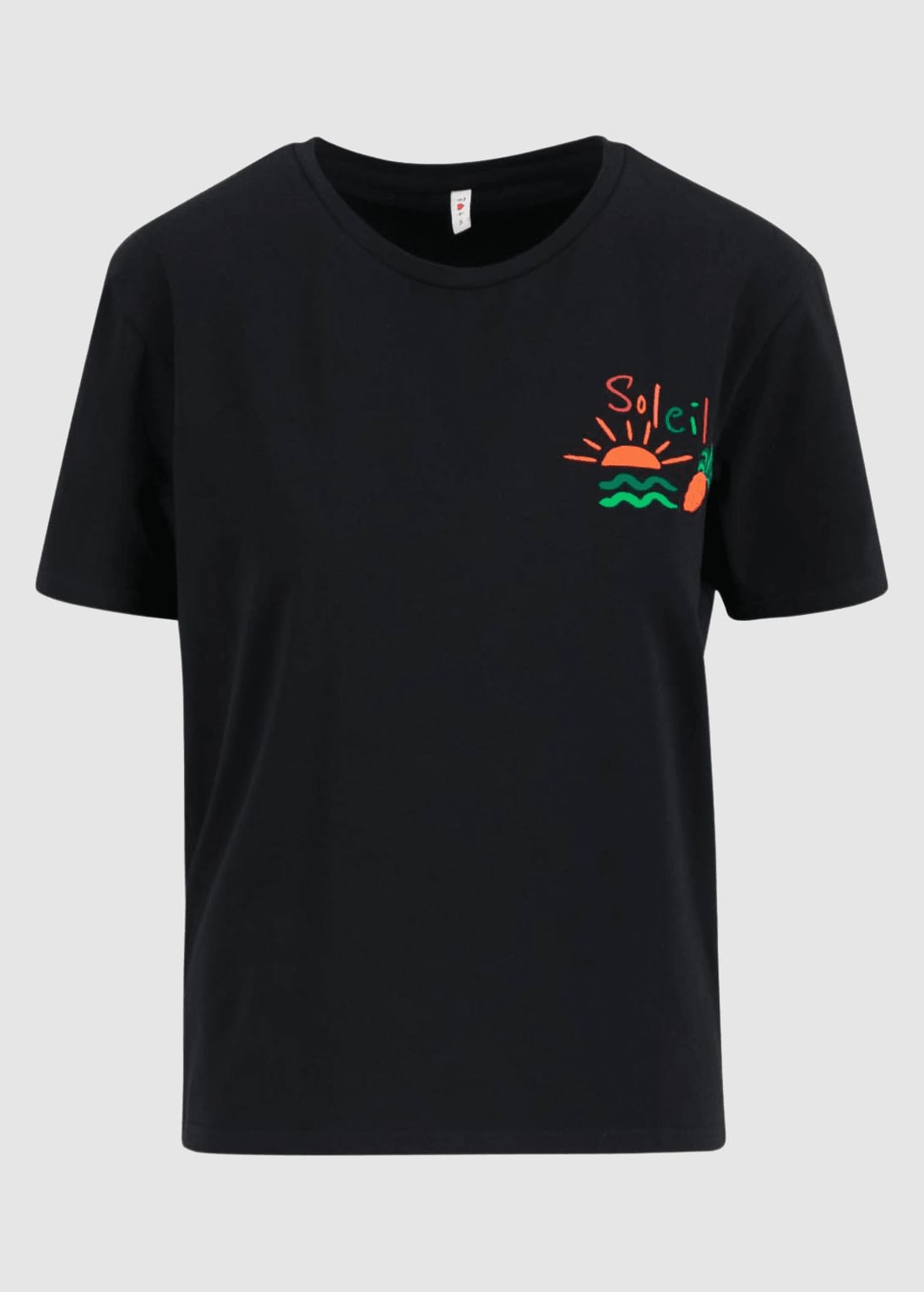 Message Tee Soleil Black And Strong