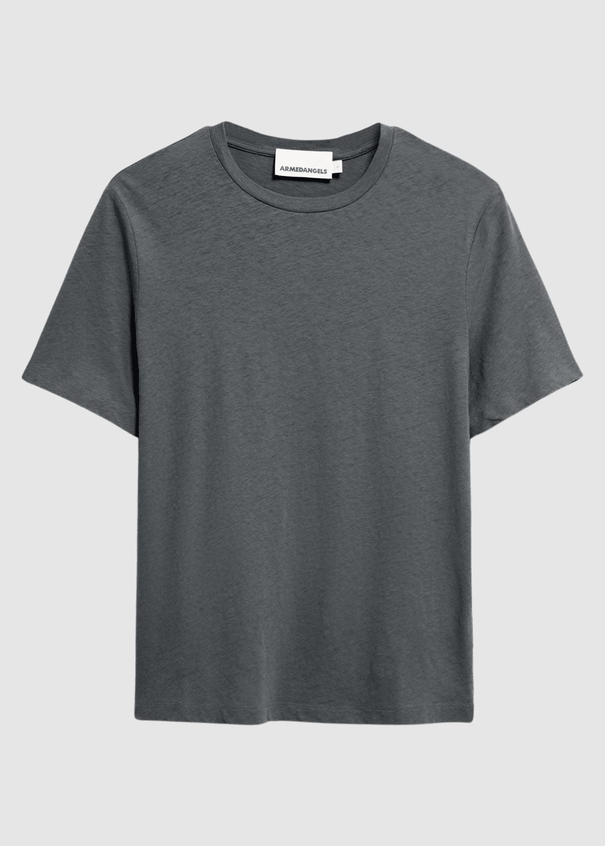 Lualaa Linen Blend T-Shirt Space Steel