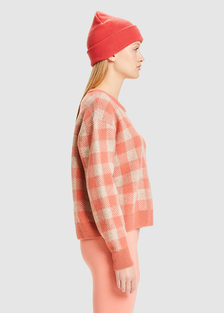 Myrthe Lambswool Pixel Check Crew Neck Myrthe Lambswool Pixel Check Crew Neck