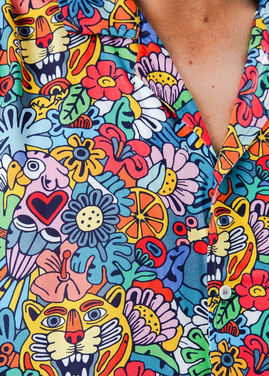 Asis Percales Tutti Frutti Aloha Shirt