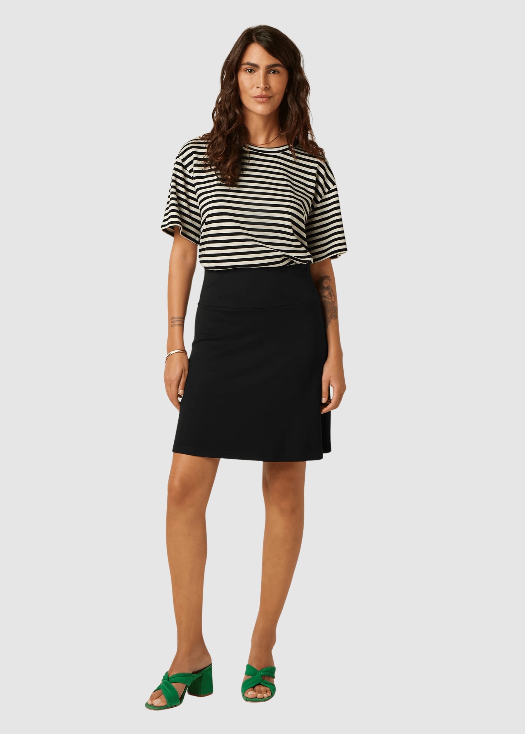 Border Skirt Milano Uni Black