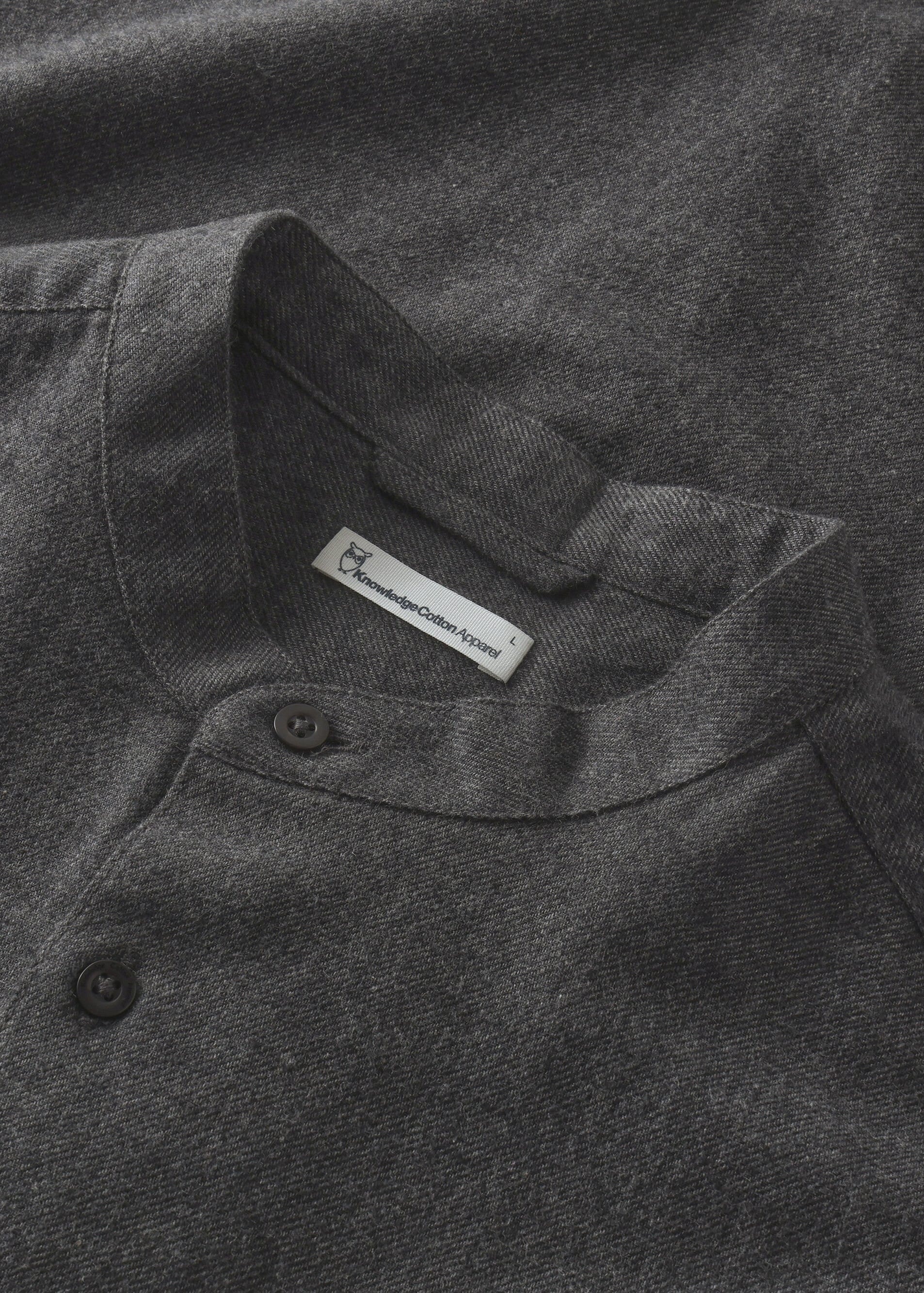 Arch Regular Flannel Shirt Dark Grey Melange