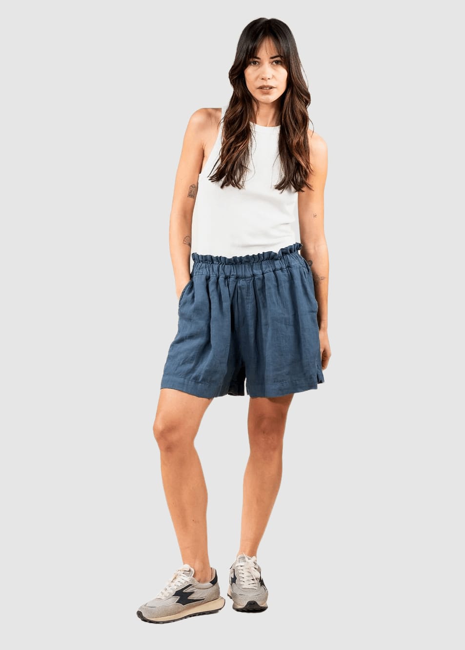 Chloe Linen Short Vintage Grey Chloe Linen Short Vintage Grey
