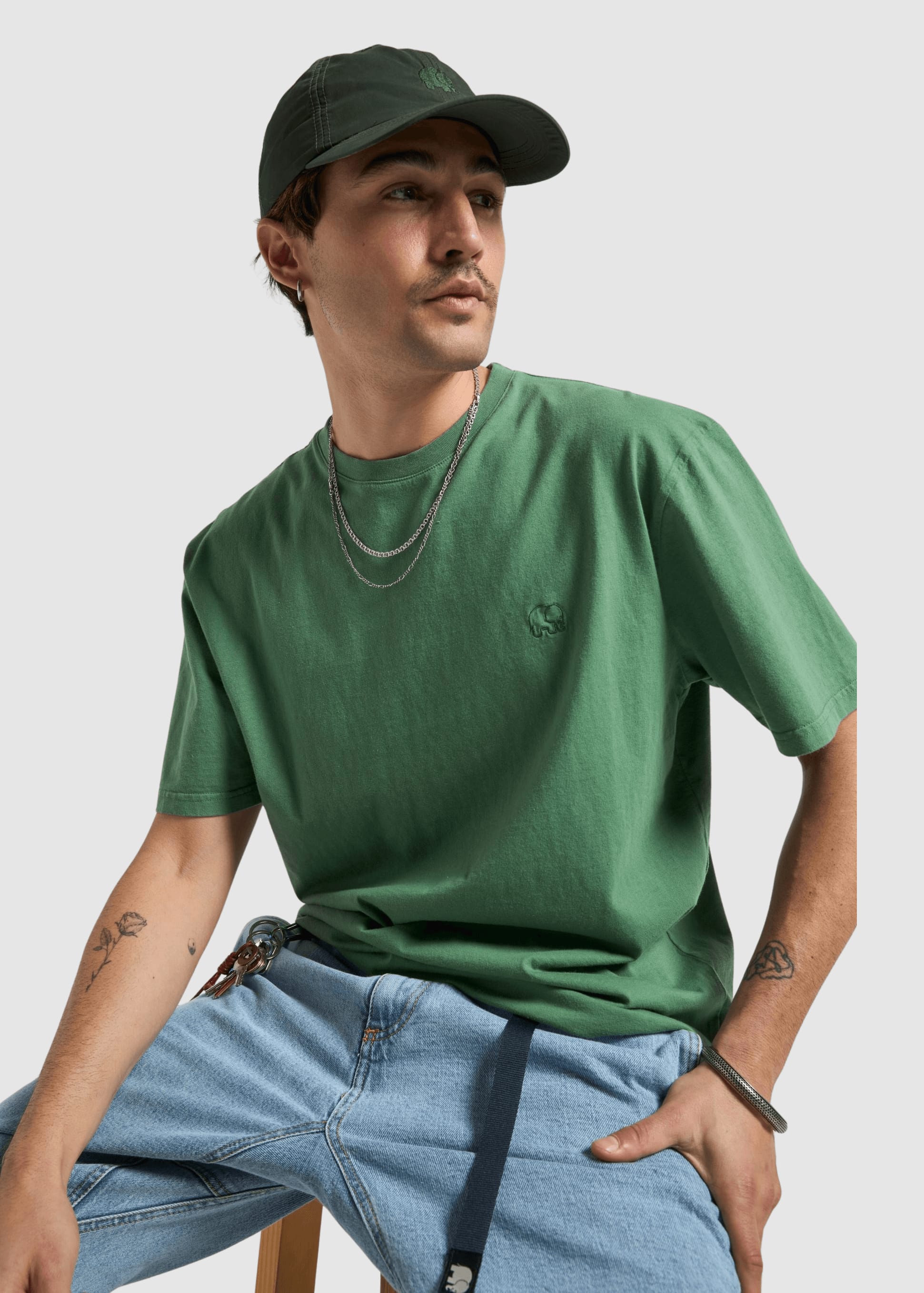 Essential Sunwashed T-Shirt Myrtle Green
