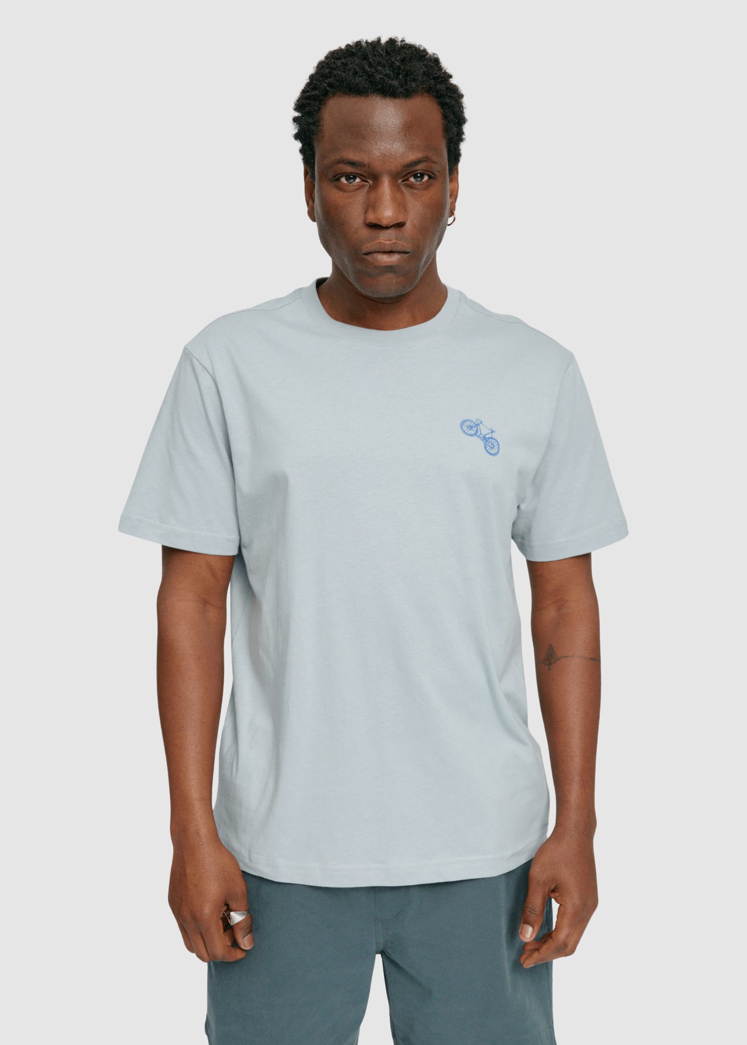 Chest Print T-Shirt Ice Blue Chest Print T-Shirt Ice Blue