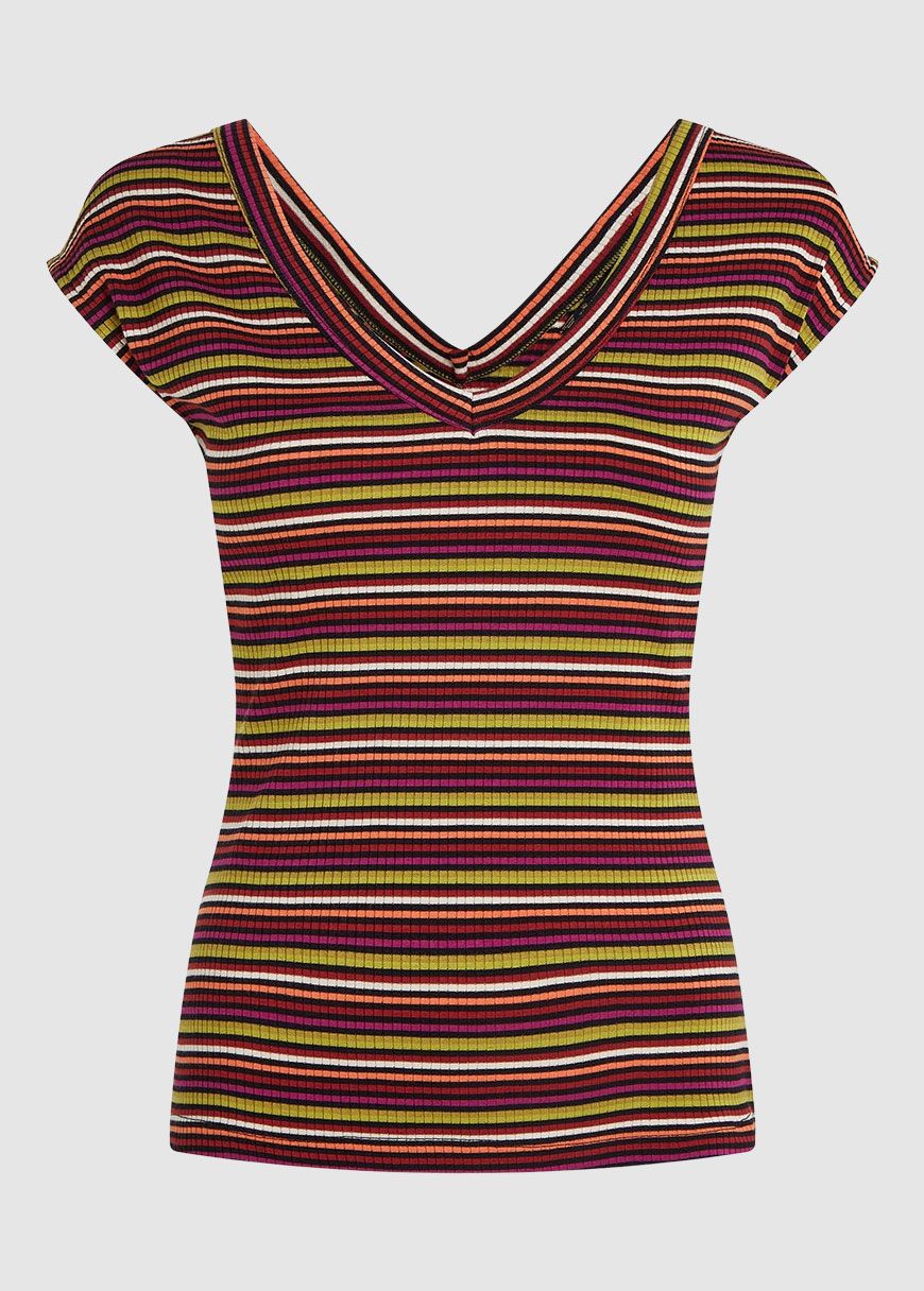 Double V Top Brunelli Stripe