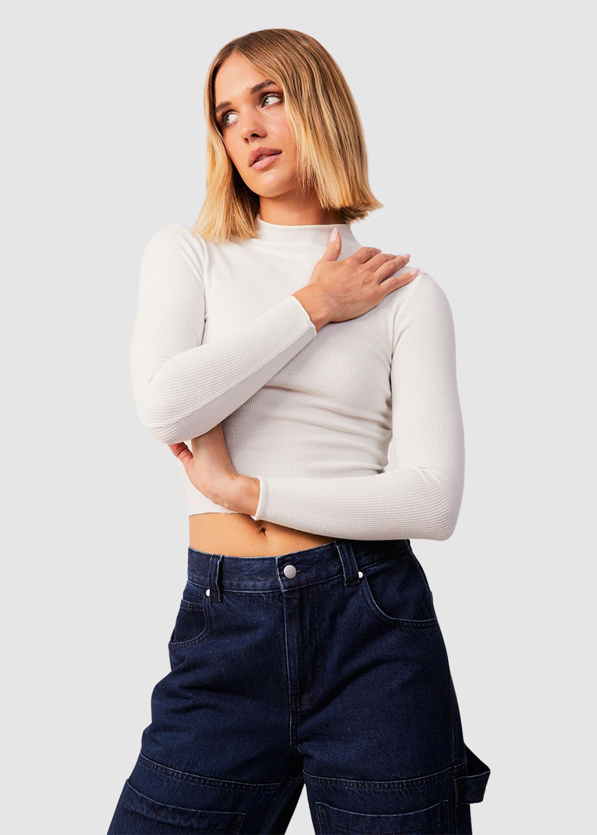 Iconic Hemp Ribbed Long Sleeve Top