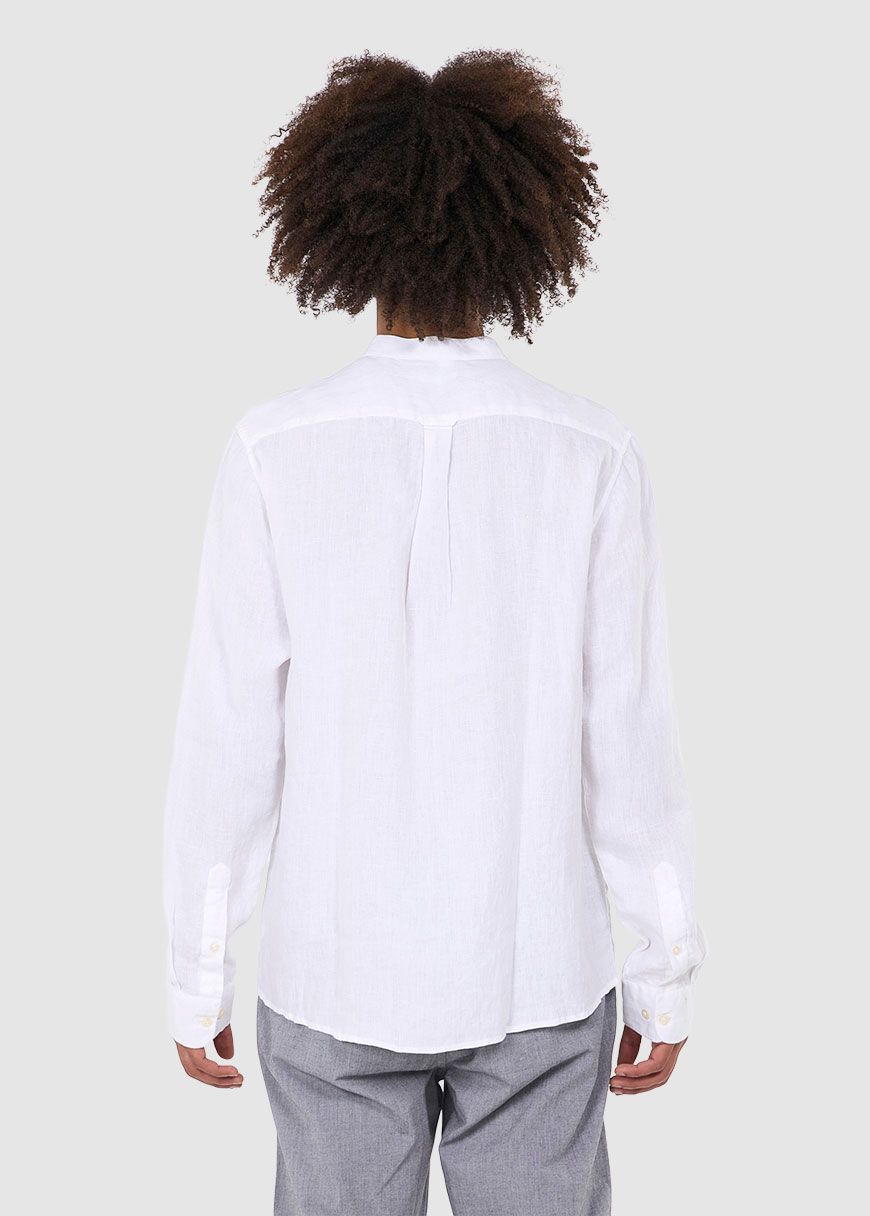 Custom Fit Linen Stand Collar Shirt Custom Fit Linen Stand Collar Shirt
